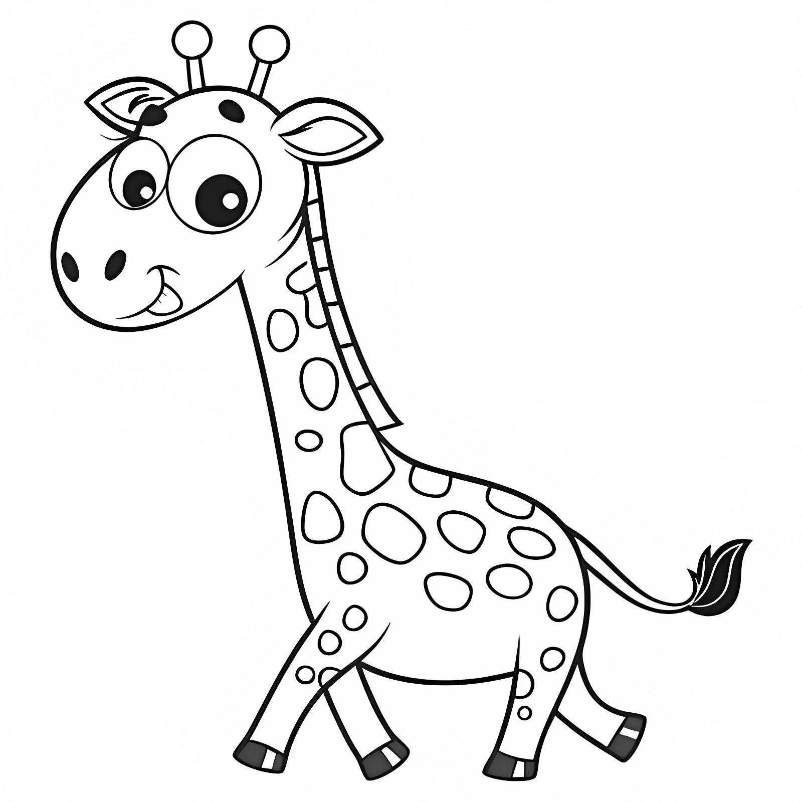 Grande girafe — Coloriage à imprimer gratuit