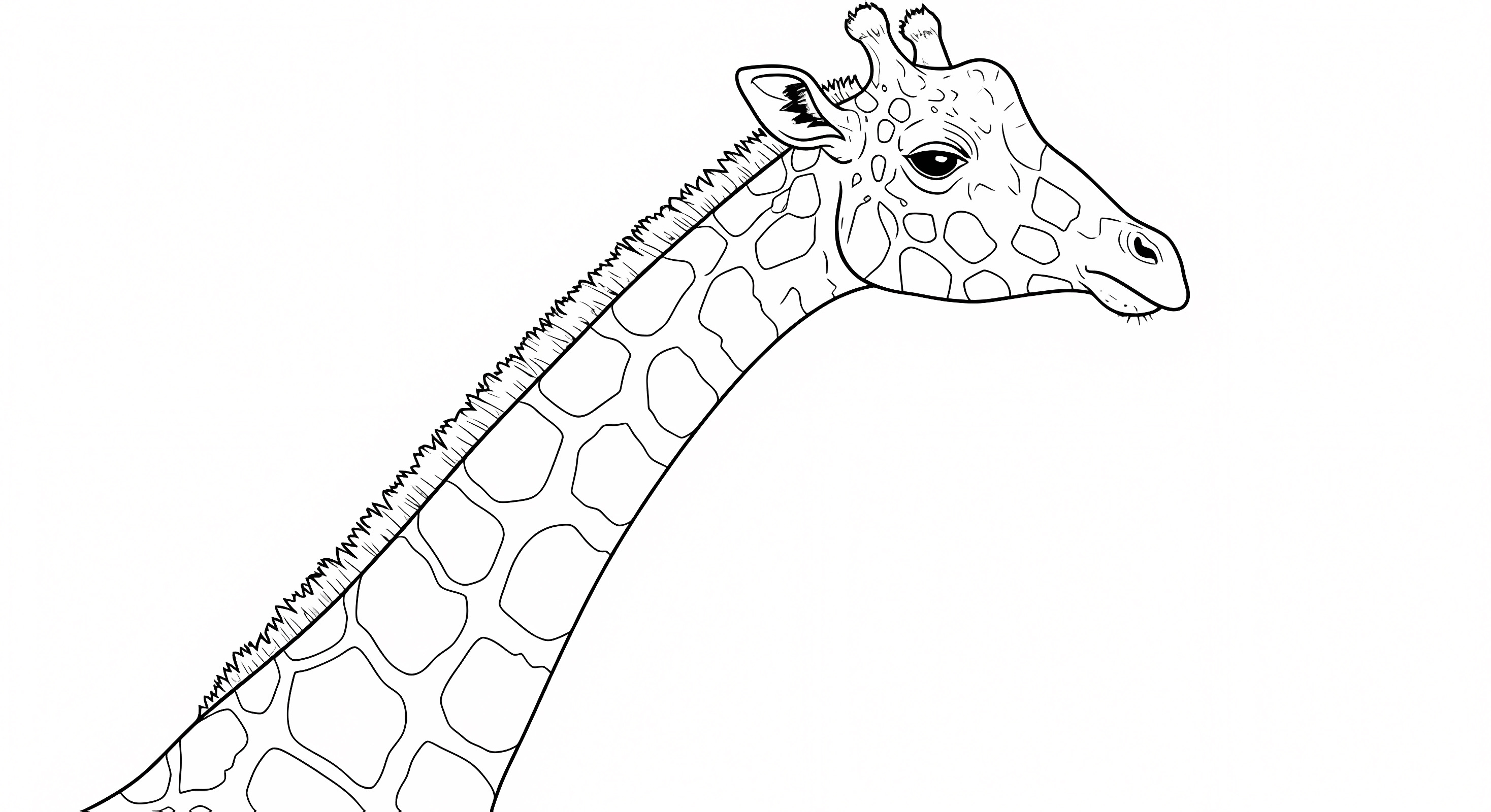 Girafe souriante — Coloriage à imprimer gratuit
