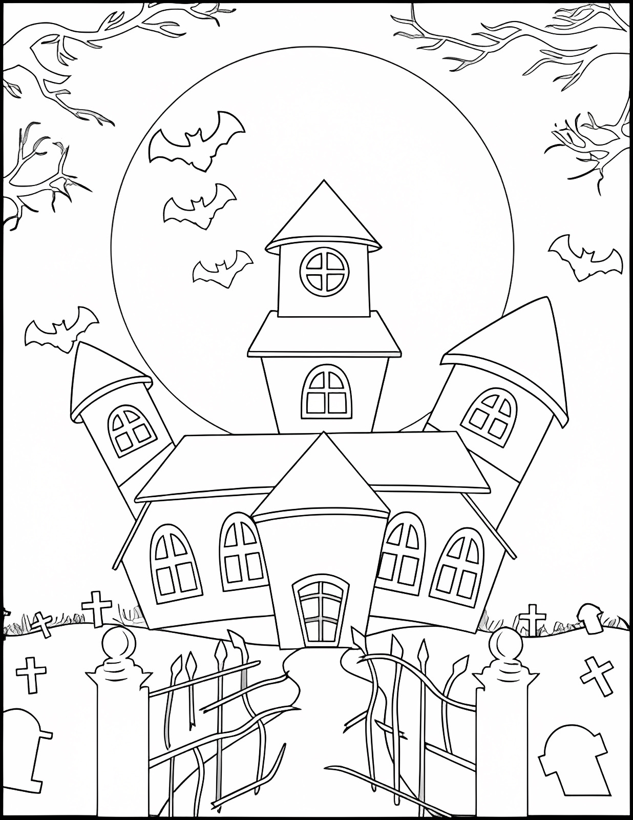 Fantôme rigolo — Coloriage à imprimer gratuit