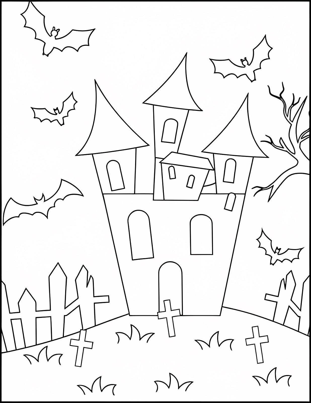 Chat noir d'Halloween — Coloriage à imprimer gratuit