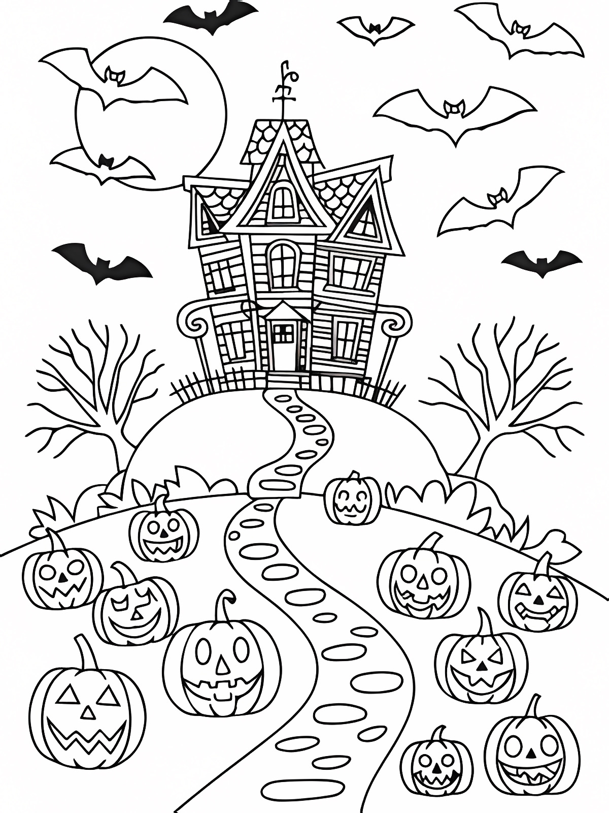 Vampire d'Halloween — Coloriage à imprimer gratuit