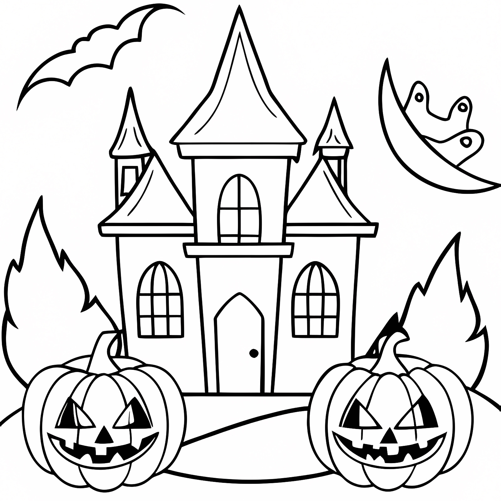 Citrouille souriante — Coloriage à imprimer gratuit