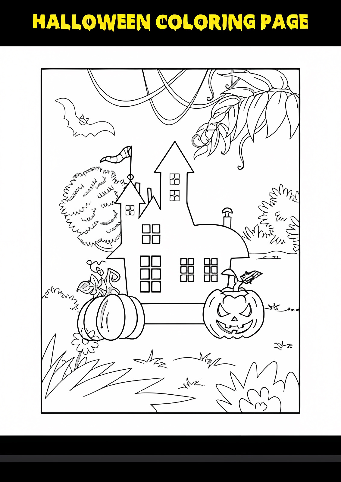 Vampire d'Halloween — Coloriage à imprimer gratuit