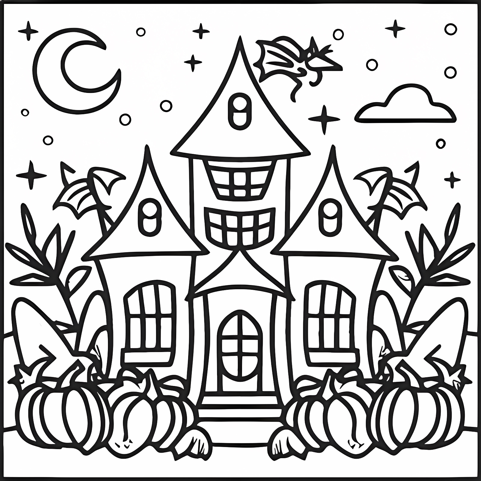 Citrouille souriante — Coloriage à imprimer gratuit