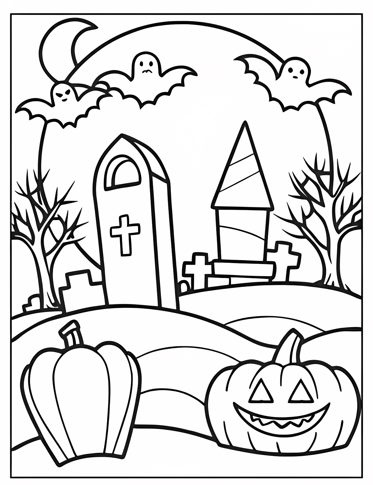 Sorcière sur son balai — Coloriage à imprimer gratuit