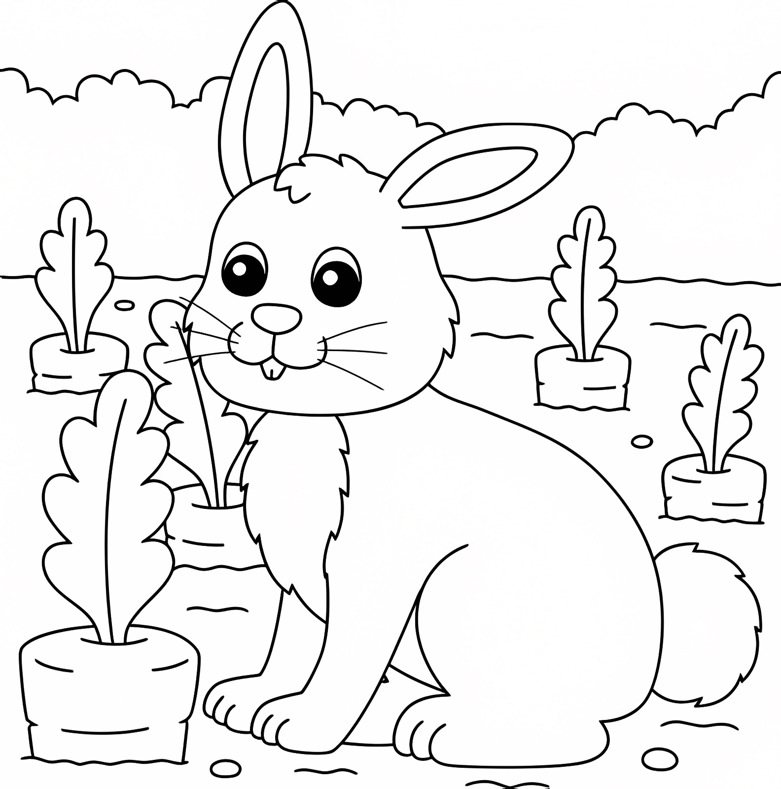 Lapin coloriage enfants — Coloriage à imprimer gratuit