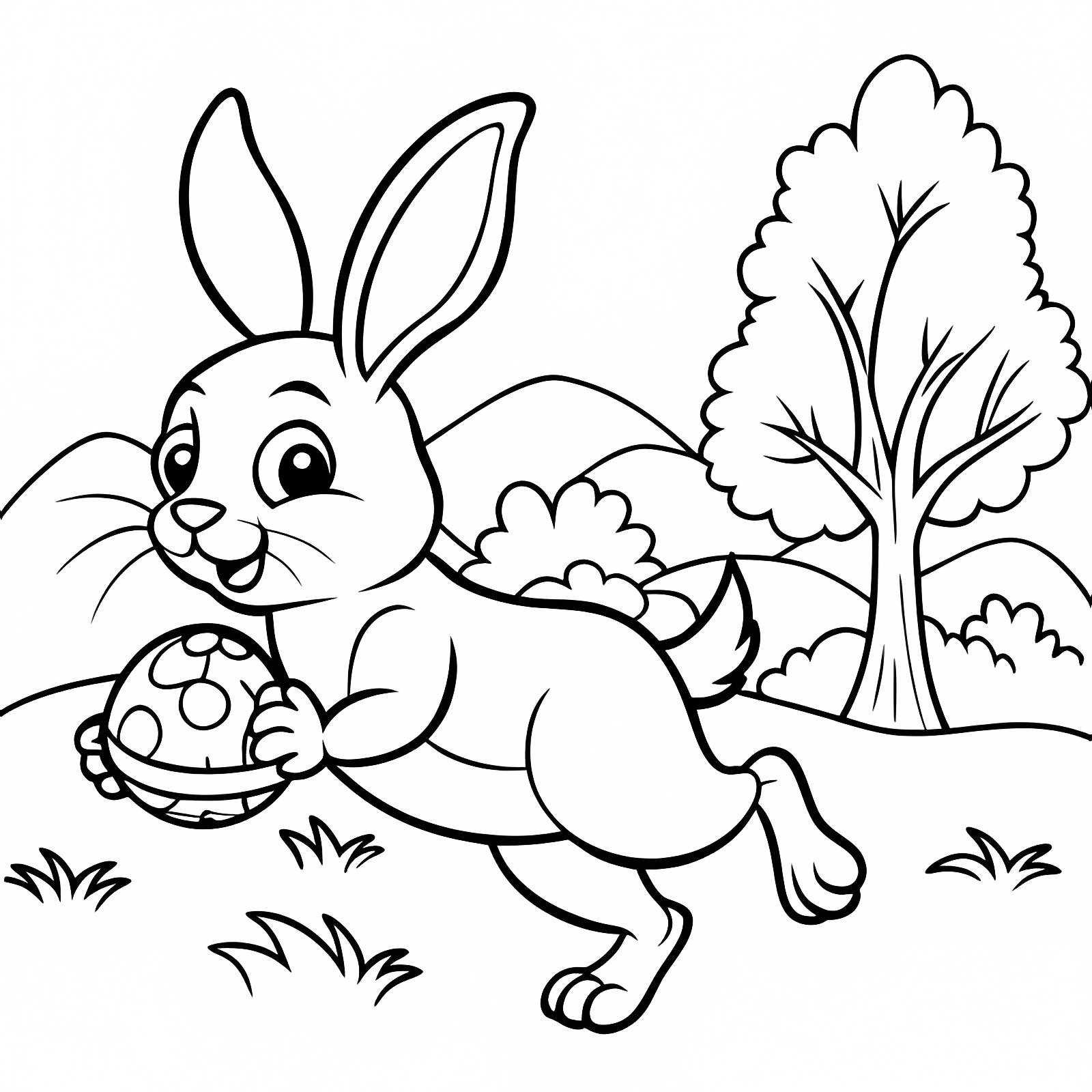 Lapin espiègle bébé — Coloriage à imprimer gratuit