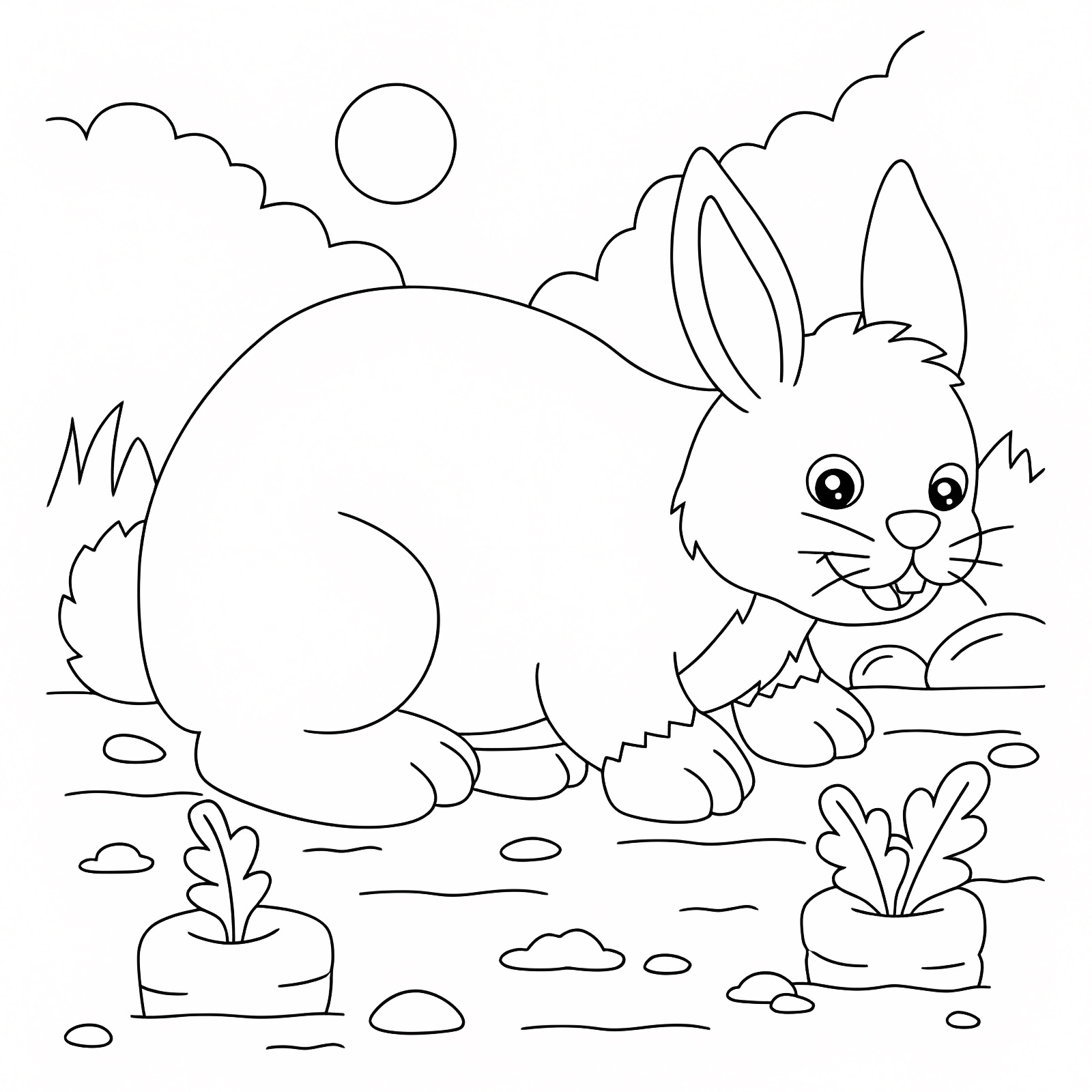 Lapin coloriage page — Coloriage à imprimer gratuit