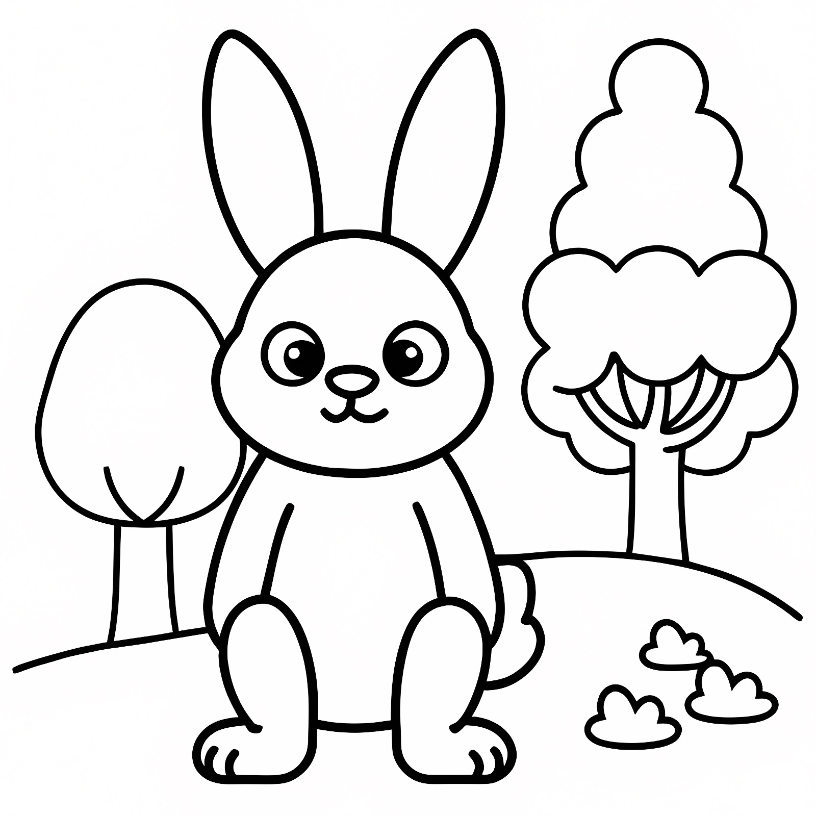 Lapin mignon coloriage — Coloriage à imprimer gratuit