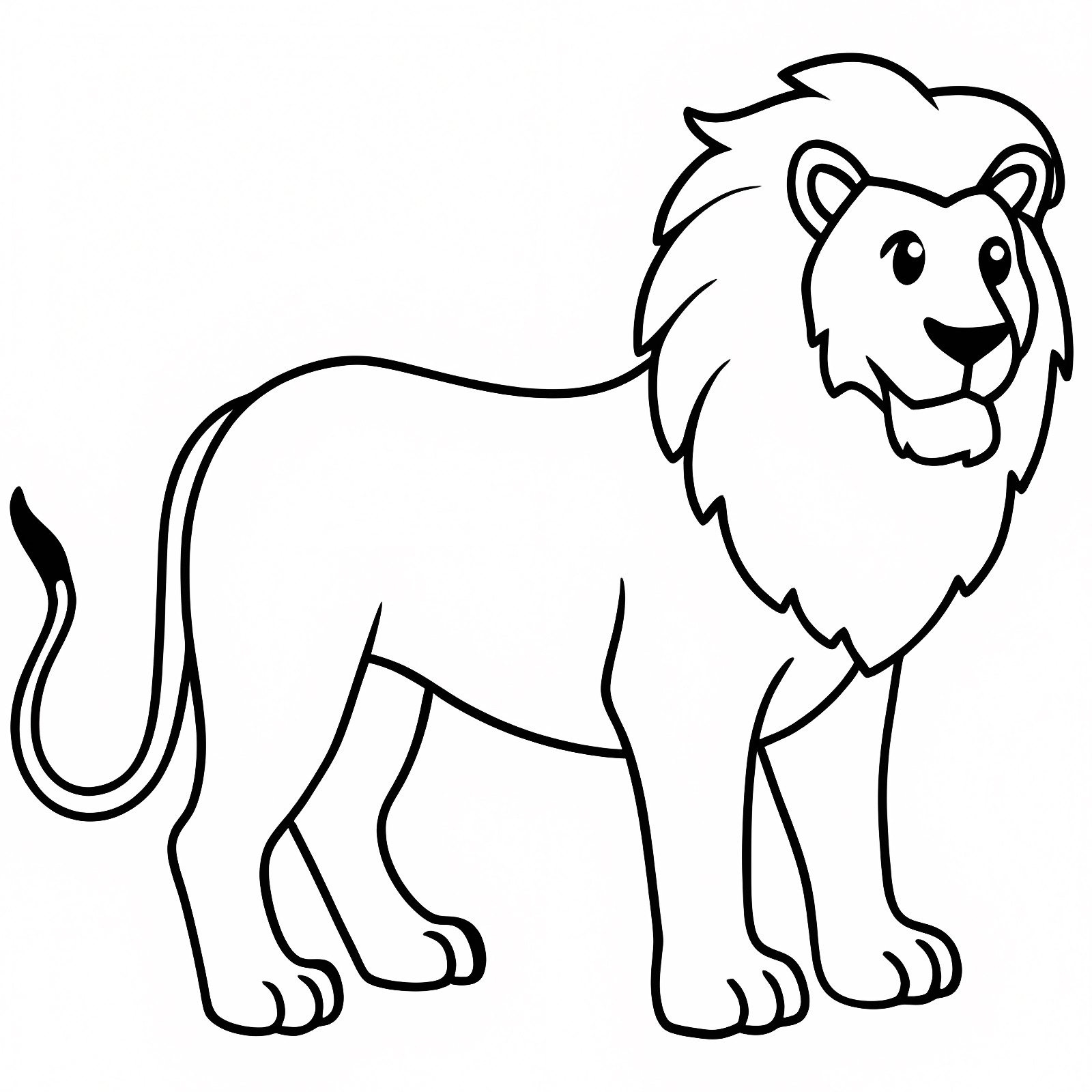Lion majestueux — Coloriage à imprimer gratuit
