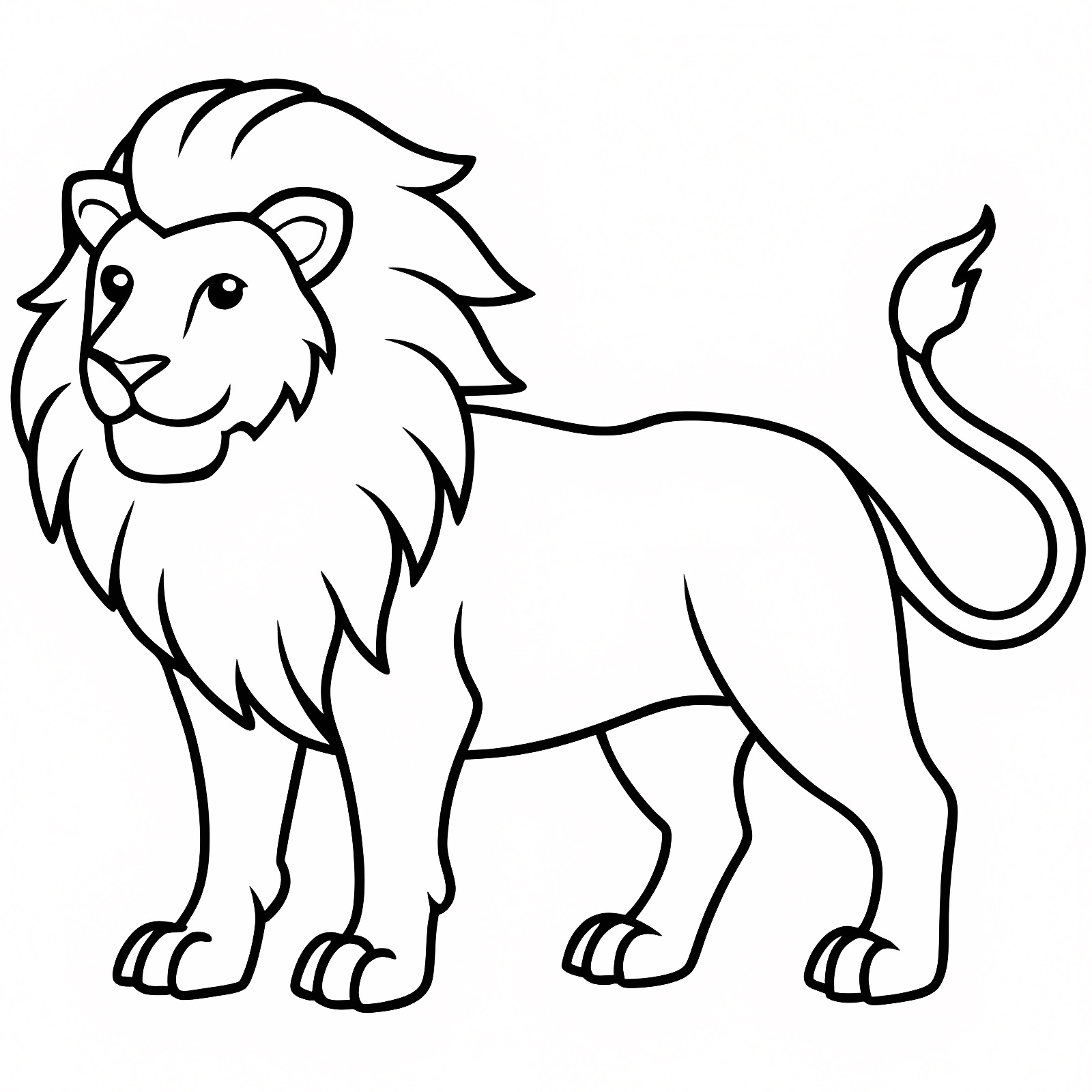 Lion coloriage enfants — Coloriage à imprimer gratuit