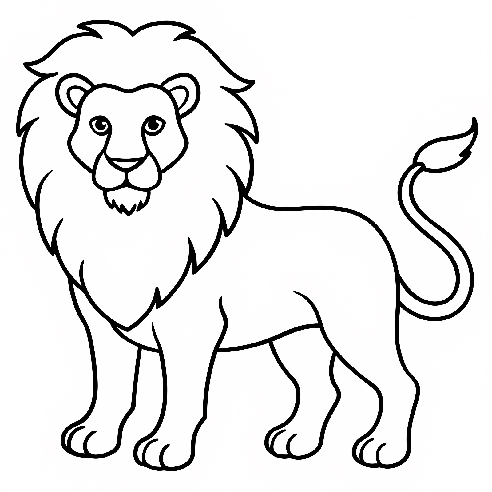Lion illustration art — Coloriage à imprimer gratuit