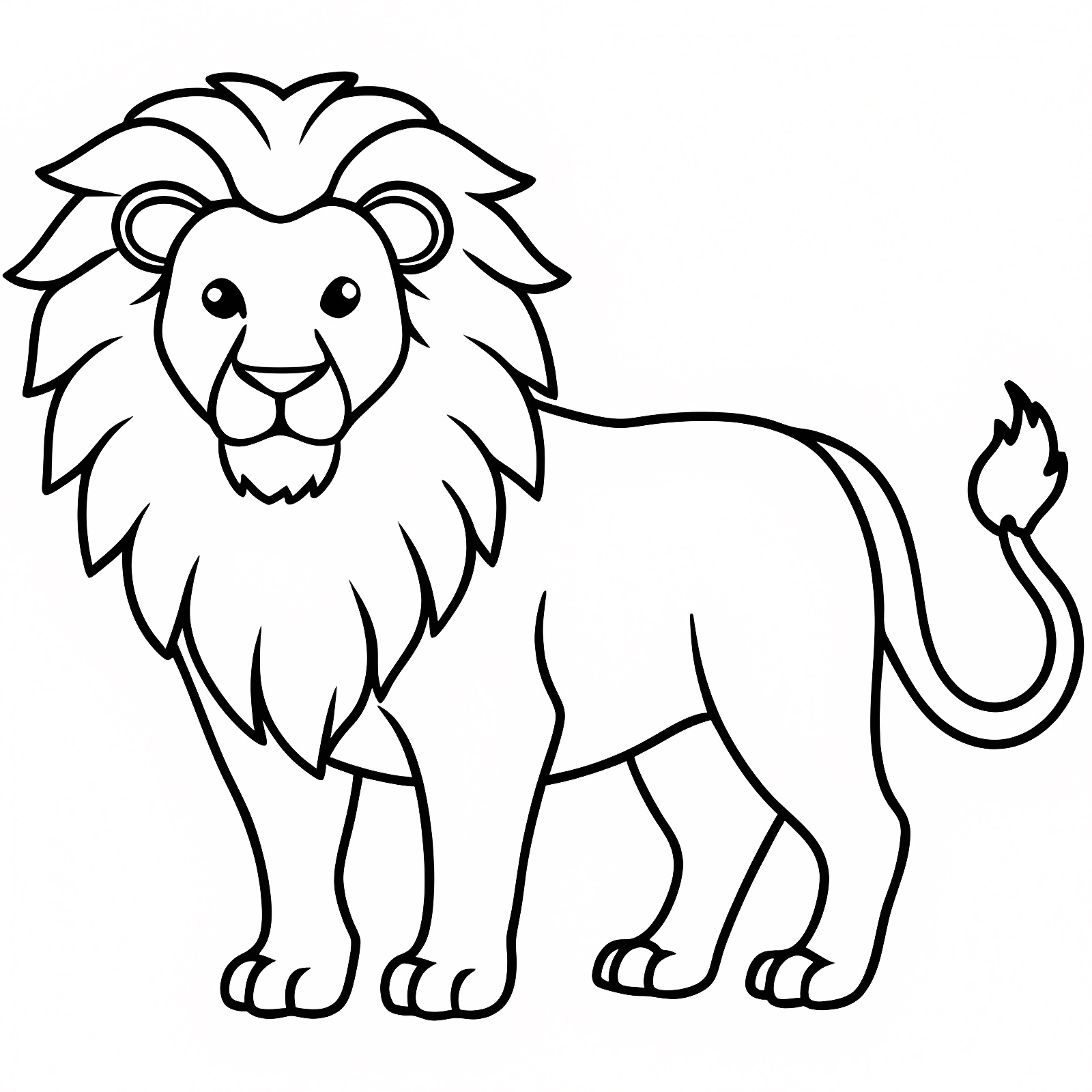 Lion animal dessin — Coloriage à imprimer gratuit