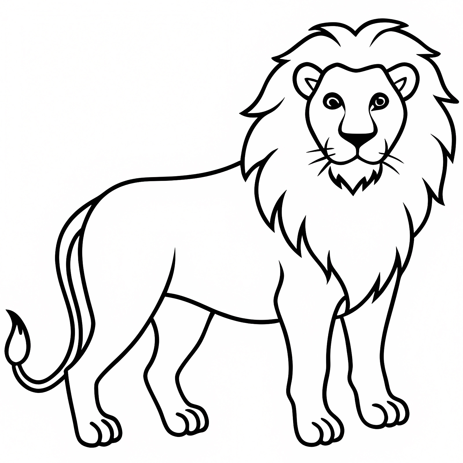 Lion art illustration — Coloriage à imprimer gratuit
