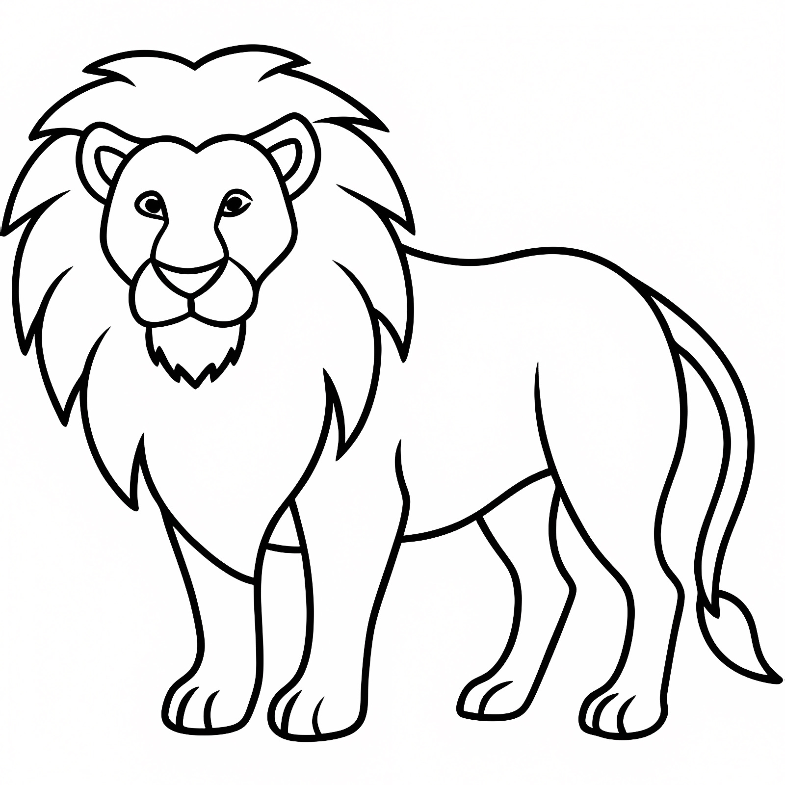 Lion dessin — Coloriage à imprimer gratuit