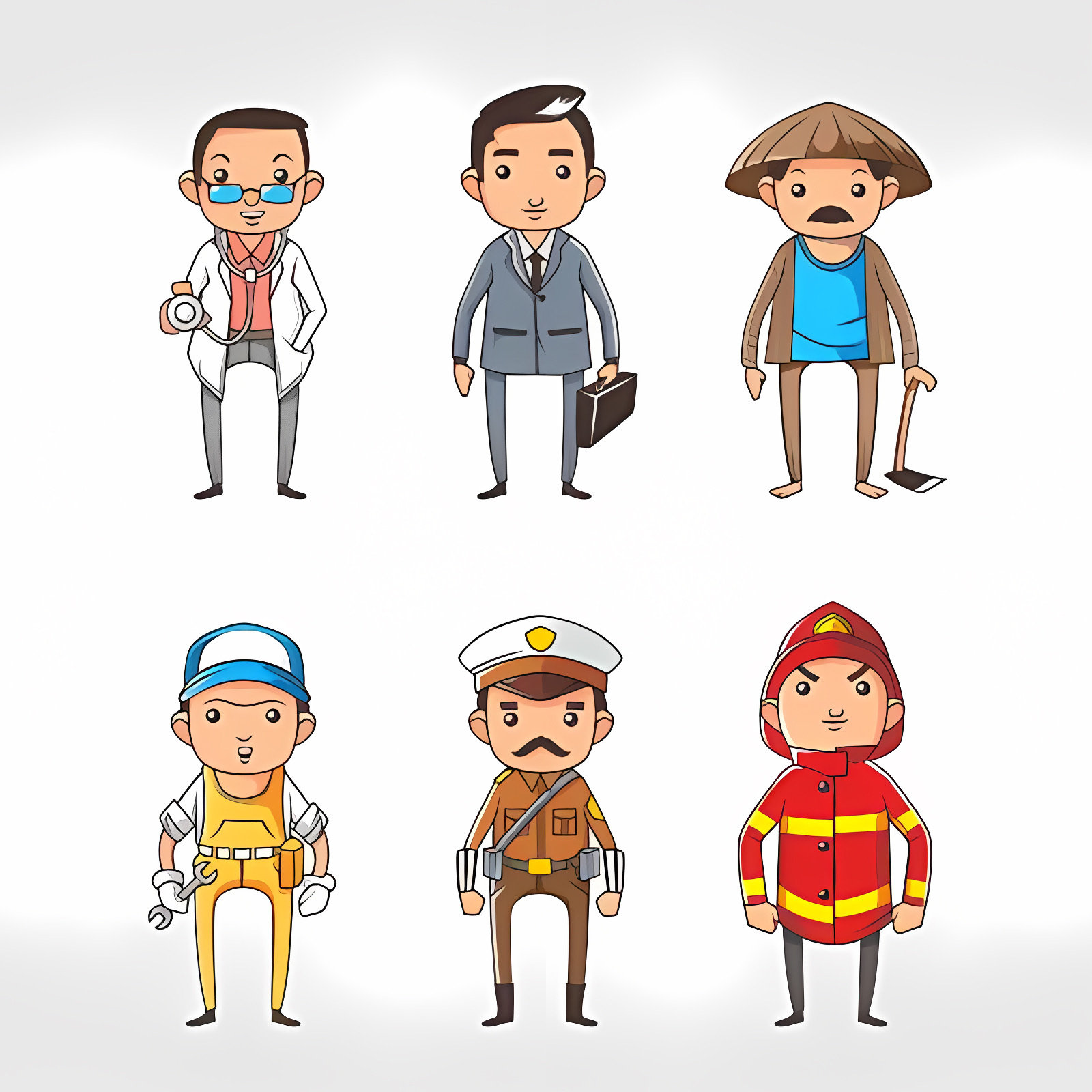 Professions for little ones — Free printable coloring page