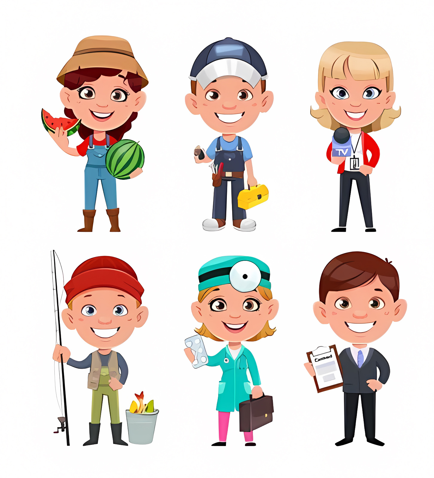 Fun job collection — Free printable coloring page