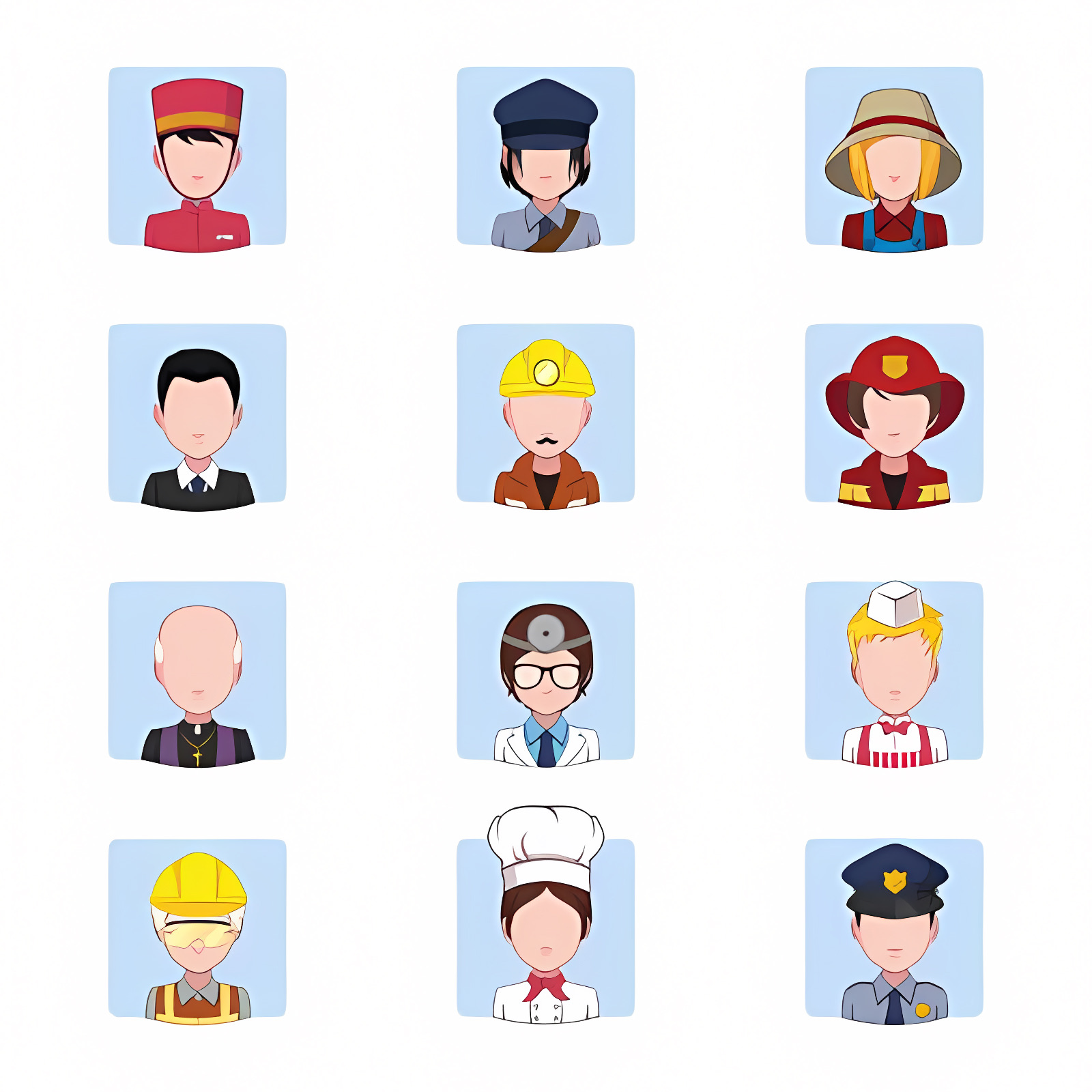 Jobs around the world — Free printable coloring page