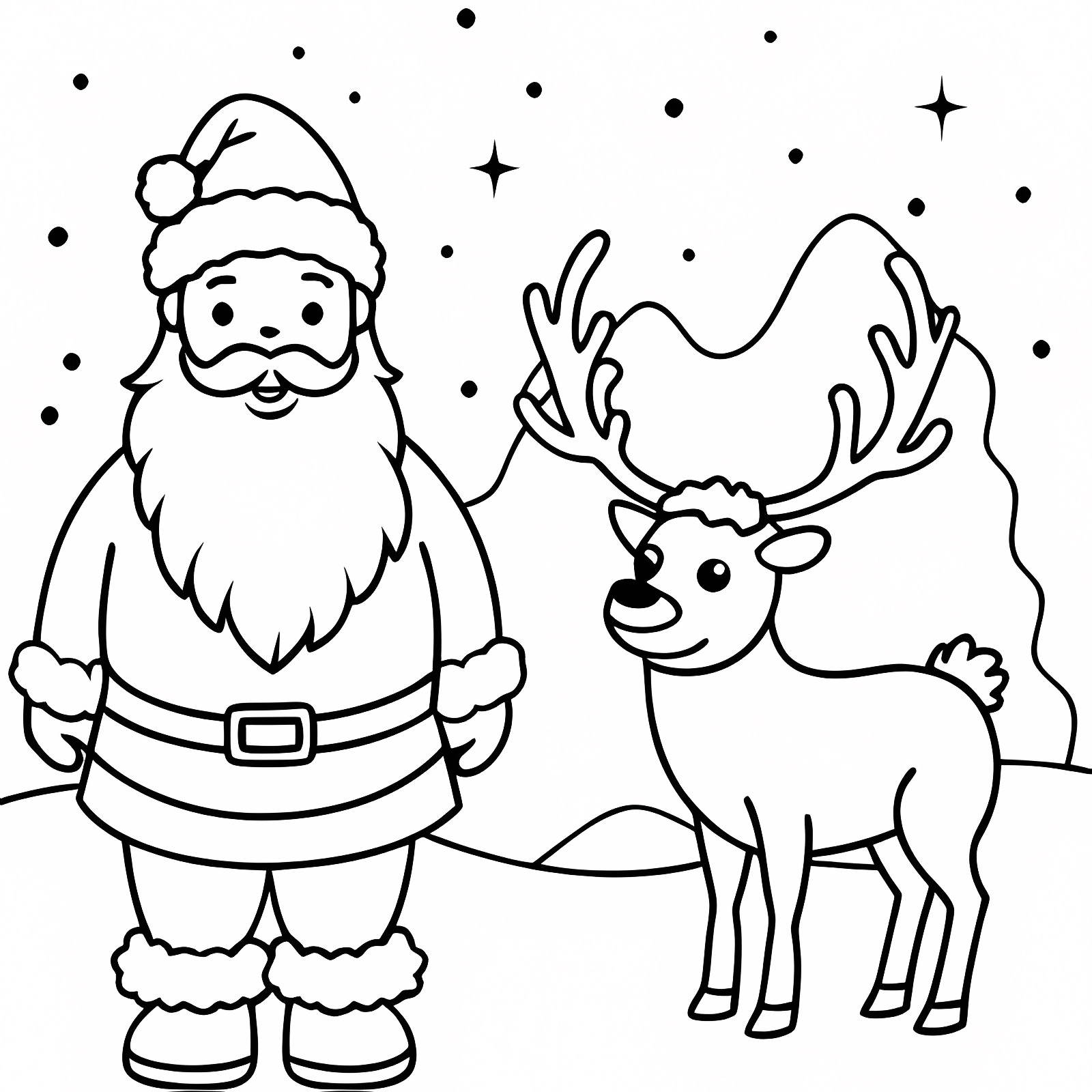 Bonhomme de neige — Coloriage à imprimer gratuit