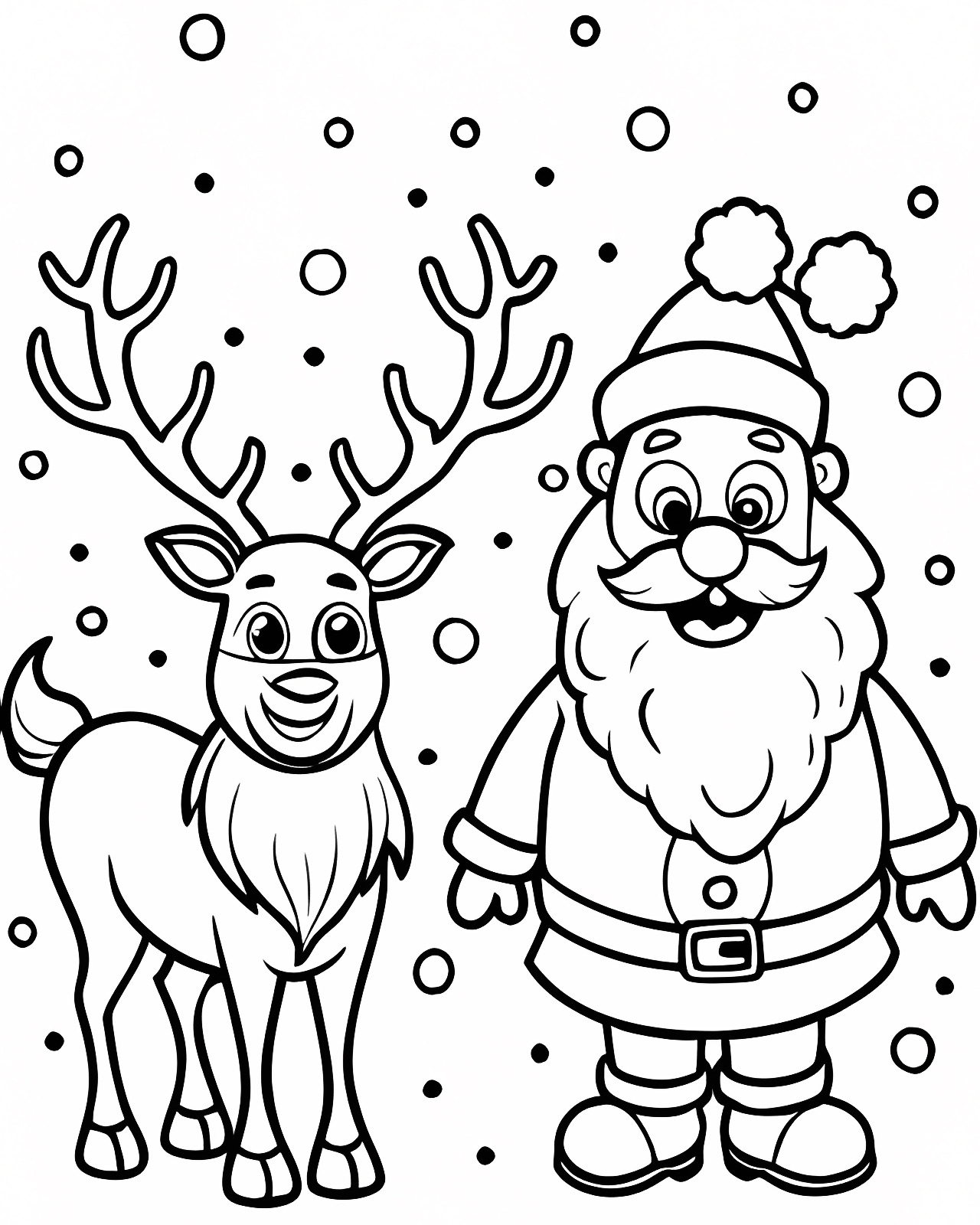 Noël magique — Coloriage à imprimer gratuit