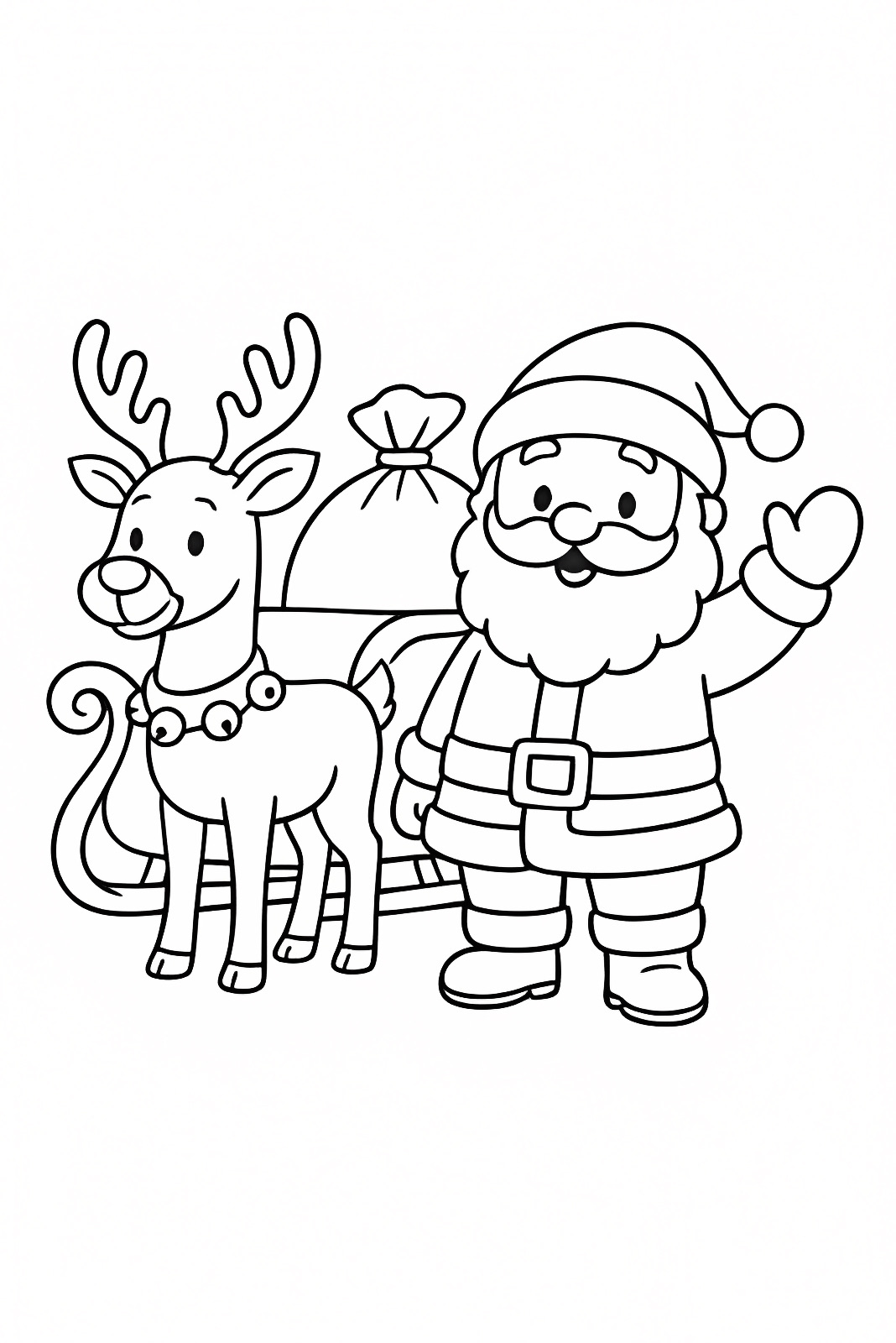 Cheminée de Noël — Coloriage à imprimer gratuit