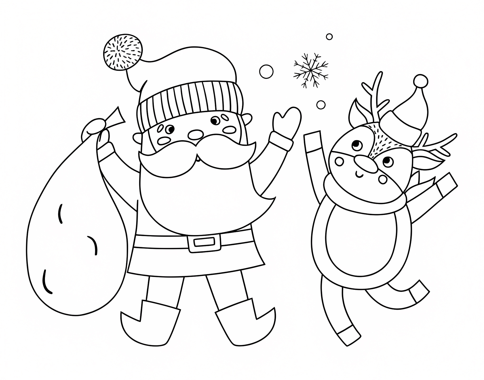 Noël magique — Coloriage à imprimer gratuit