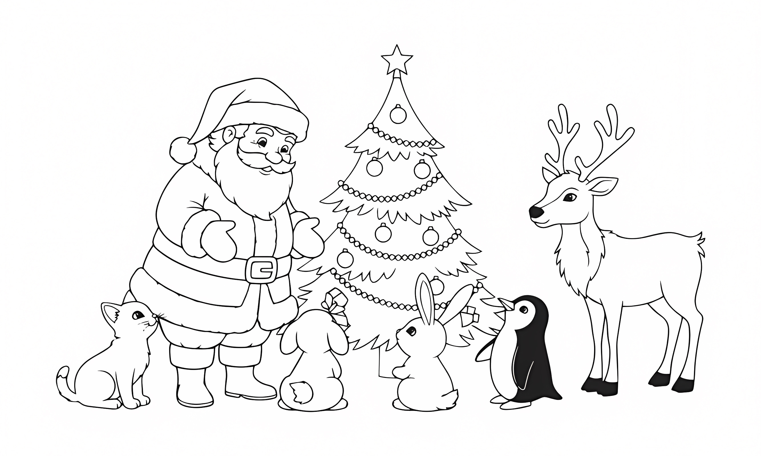 Noël magique — Coloriage à imprimer gratuit