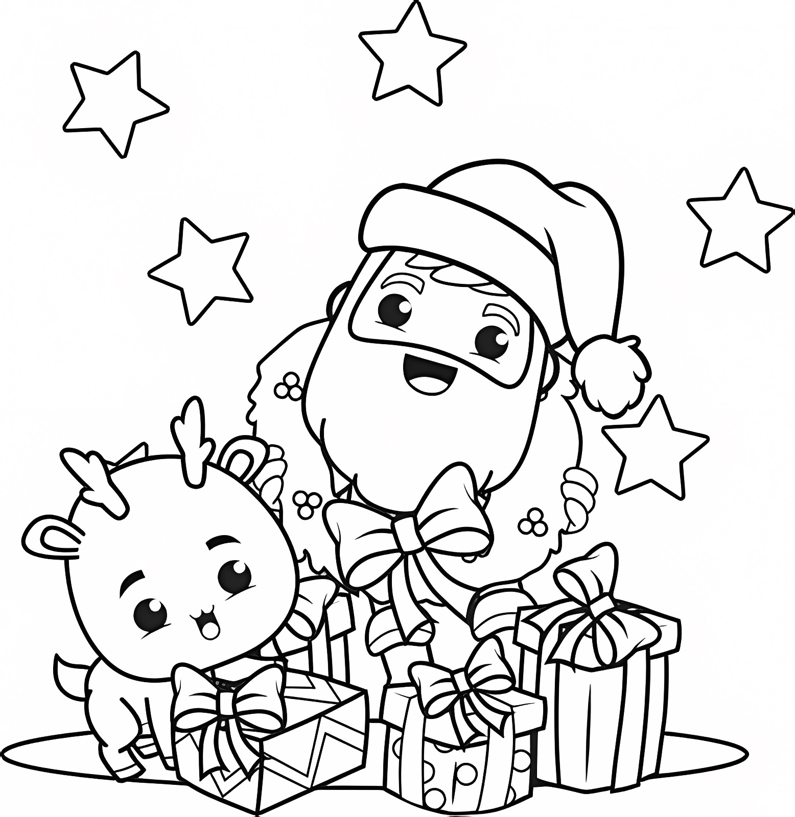 Noël magique — Coloriage à imprimer gratuit
