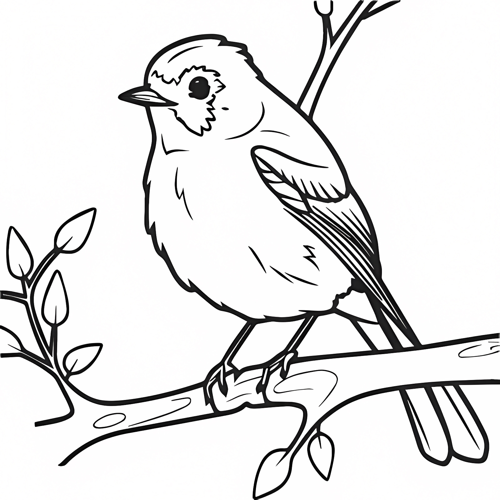 Rouge-gorge coloriage — Coloriage à imprimer gratuit