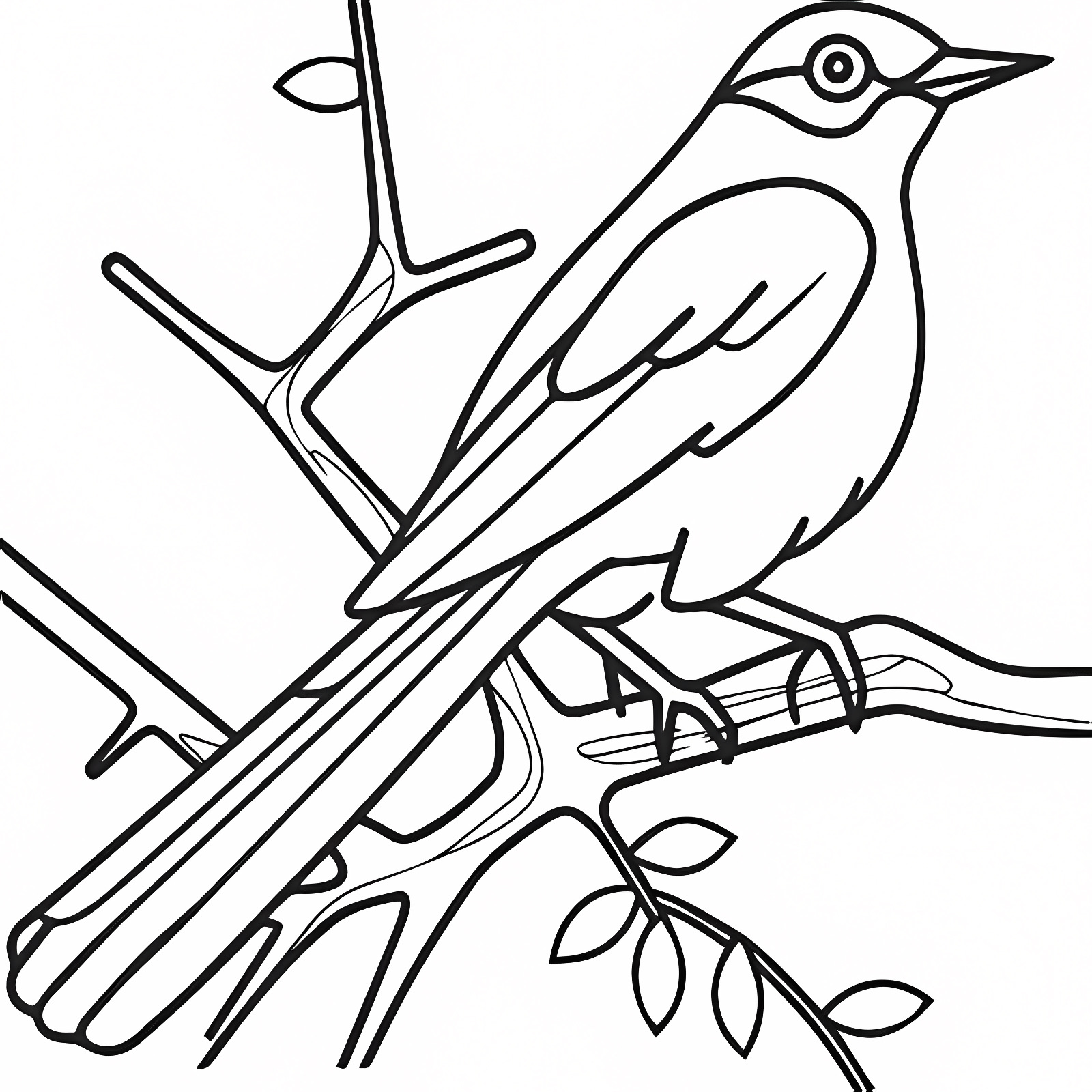 Pie en vol — Coloriage à imprimer gratuit