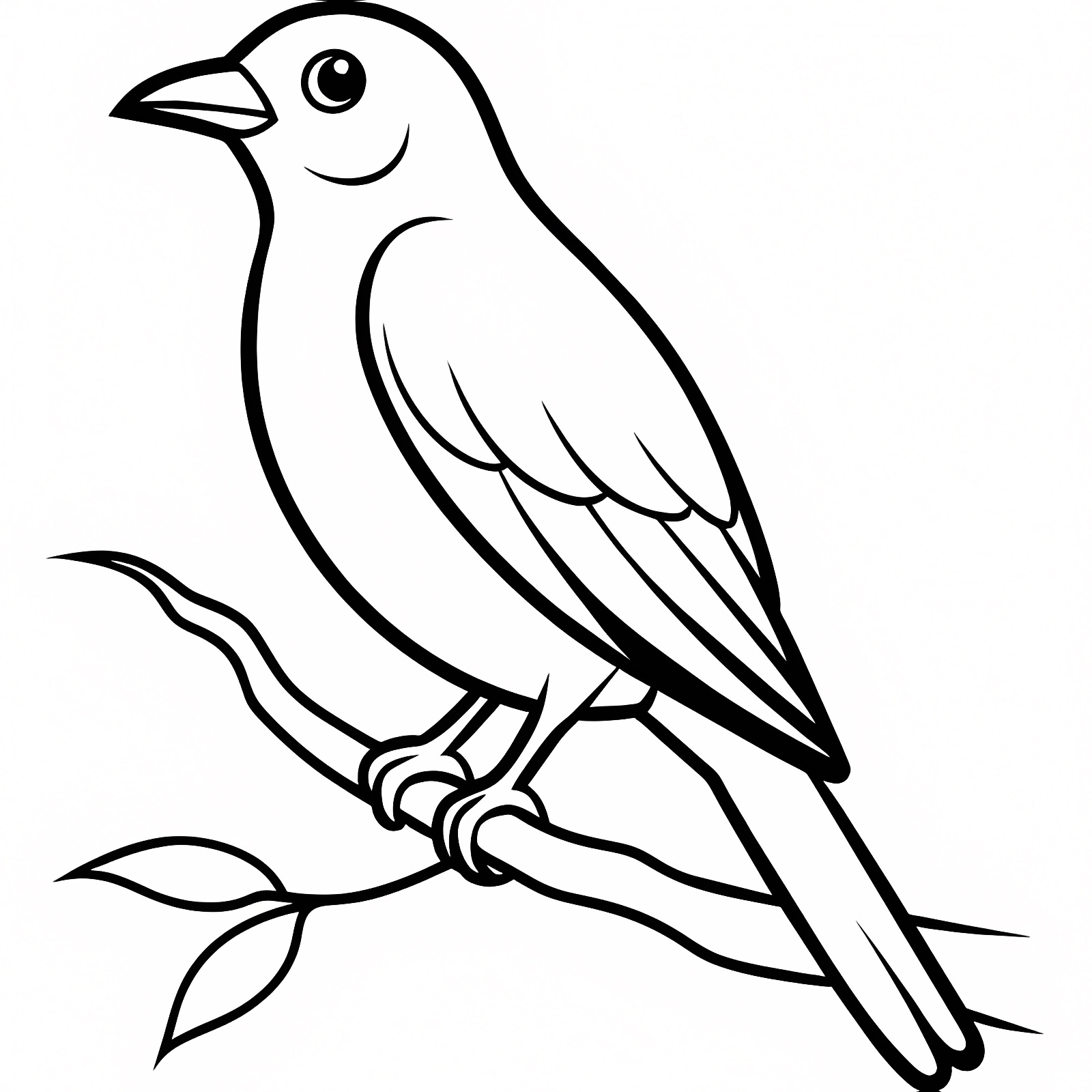 Oiseau coloriage page — Coloriage à imprimer gratuit