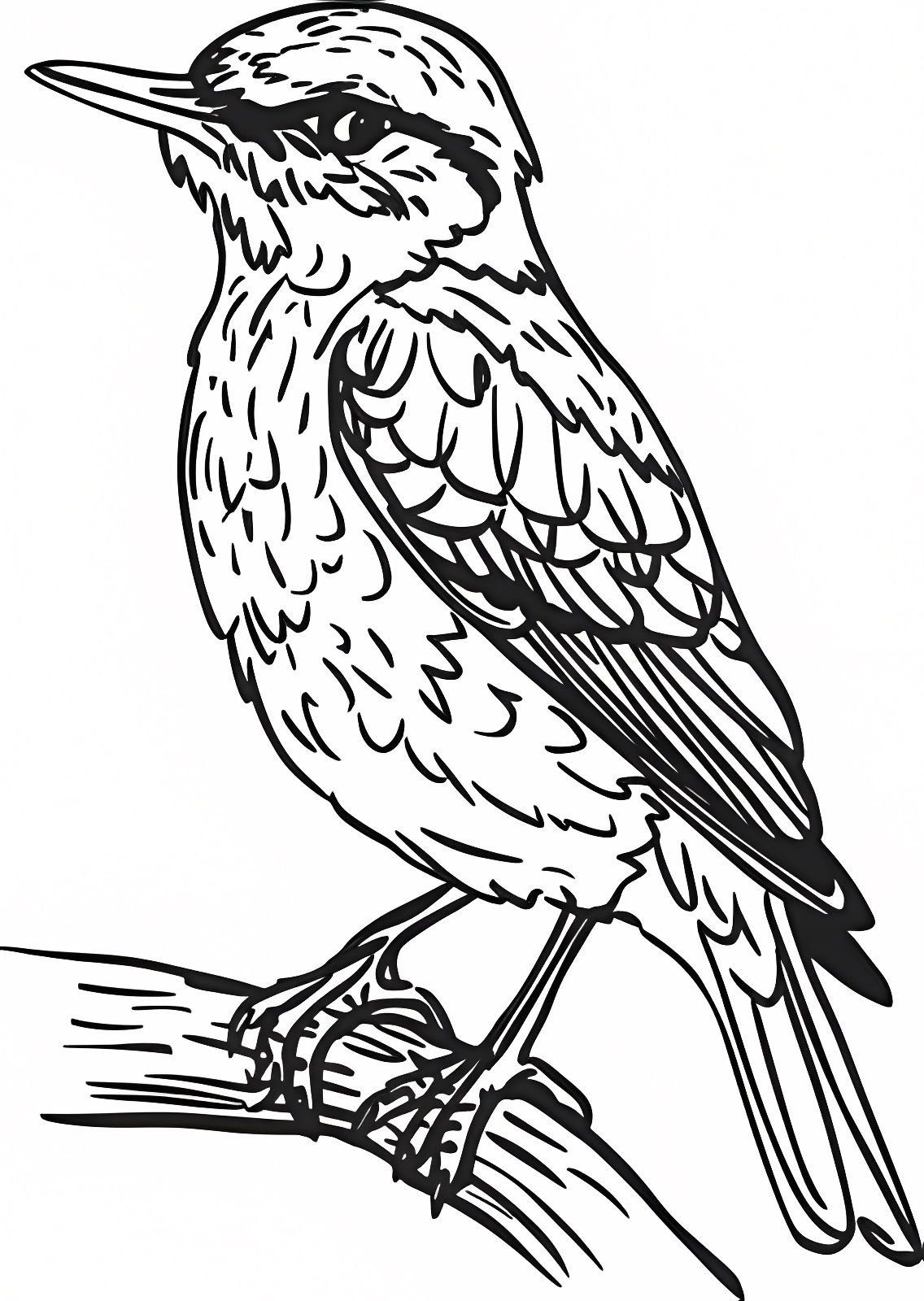 Dowitcher oiseau — Coloriage à imprimer gratuit