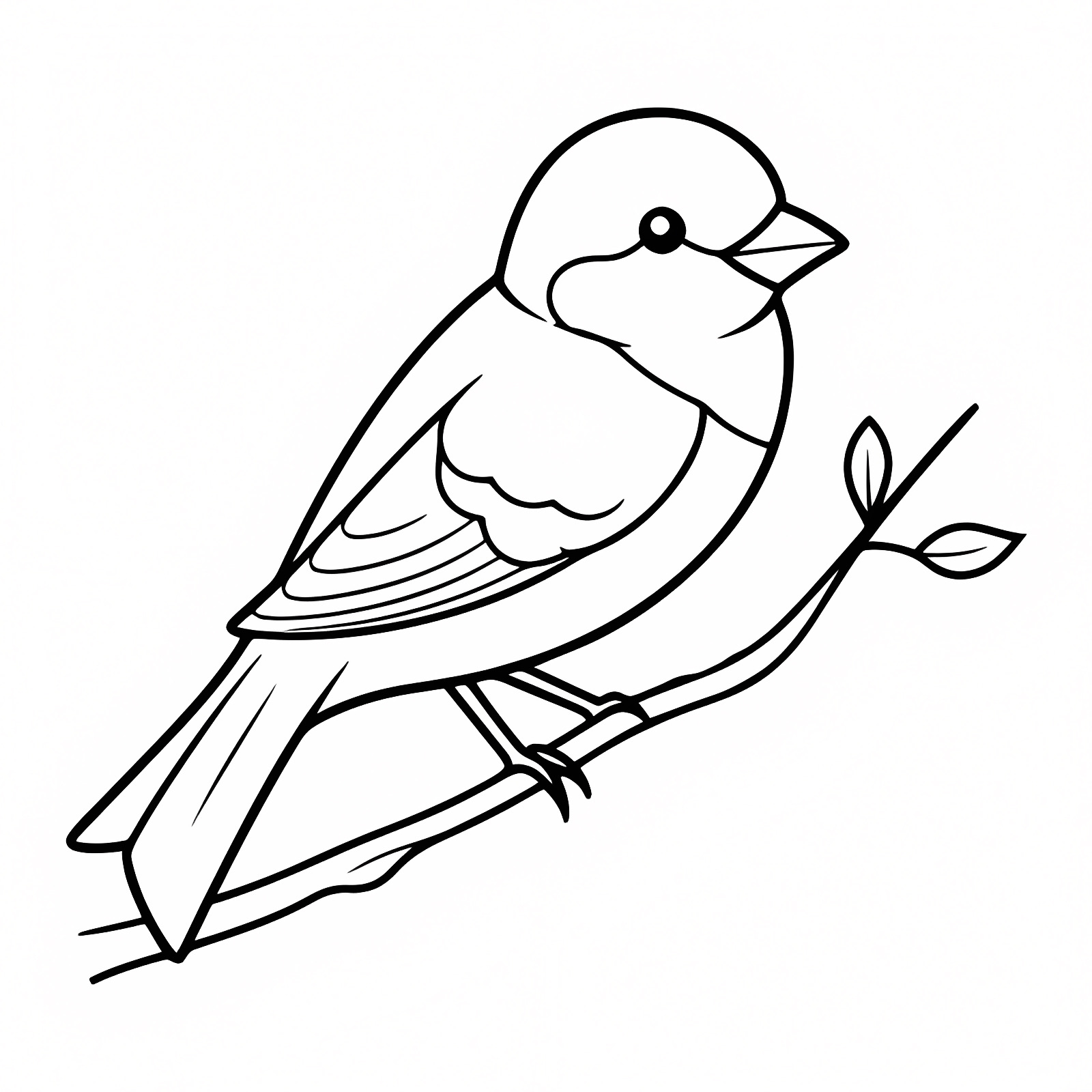 Mésange icône oiseau — Coloriage à imprimer gratuit
