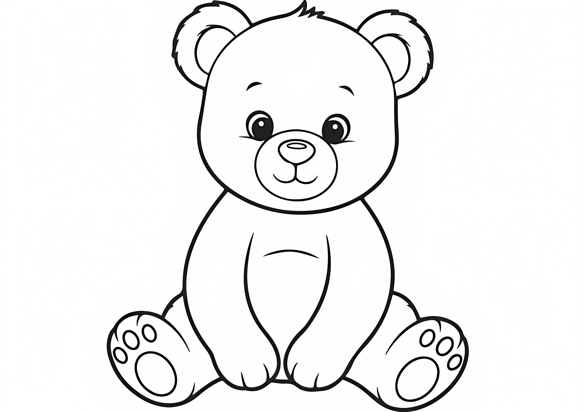Ourson adorable — Coloriage à imprimer gratuit