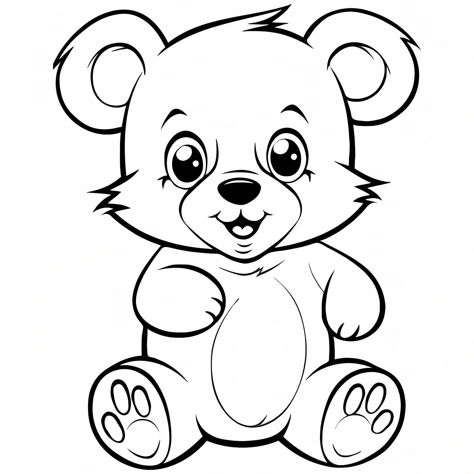 Ours en peluche — Coloriage à imprimer gratuit