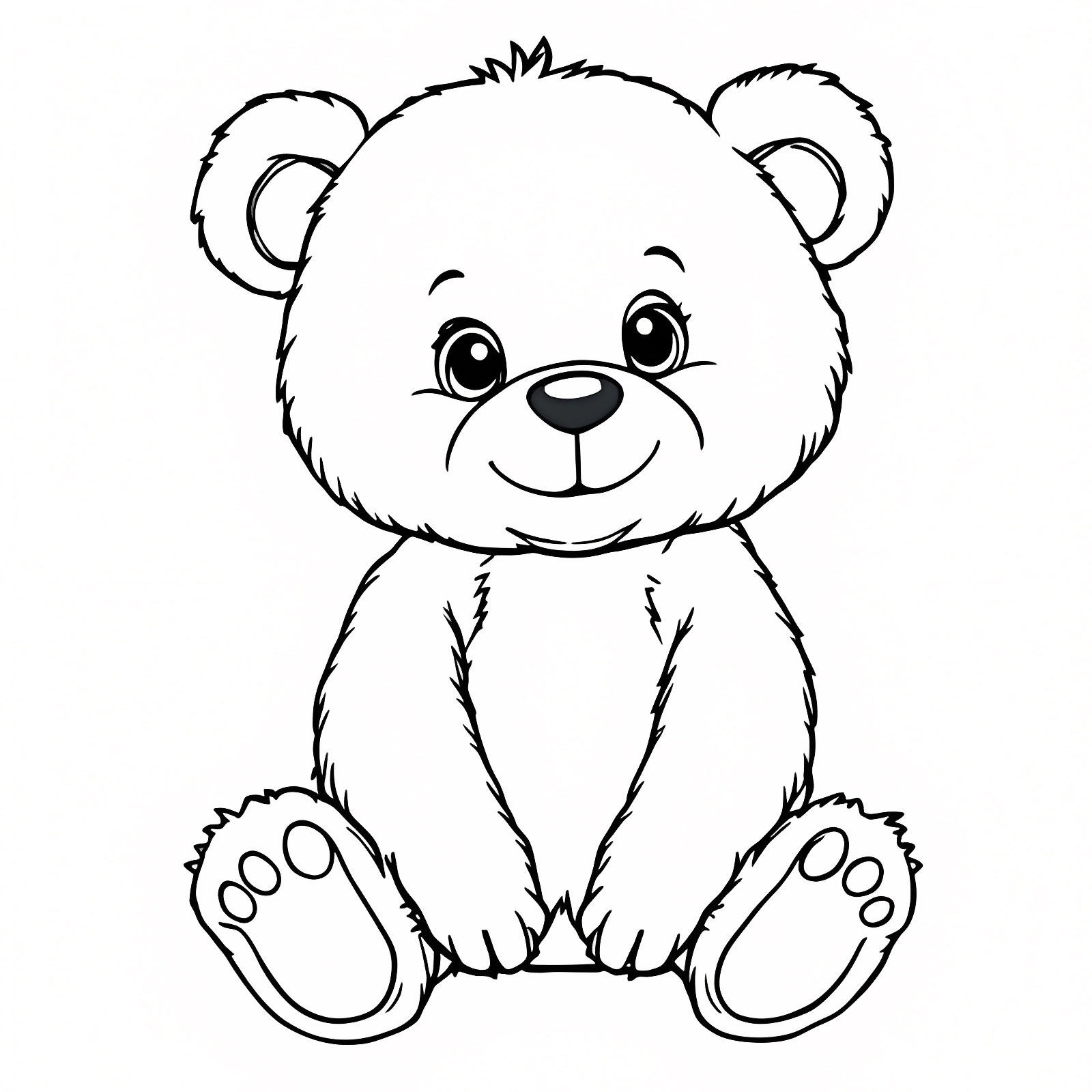 Nounours câlin — Coloriage à imprimer gratuit