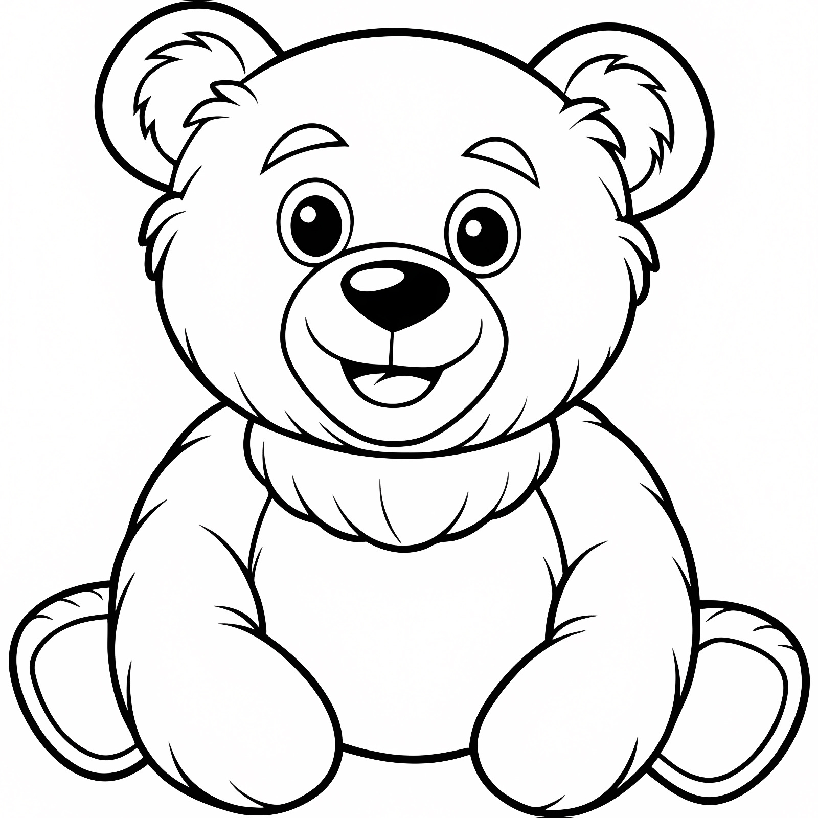 Ours brun dans la forêt — Coloriage à imprimer gratuit