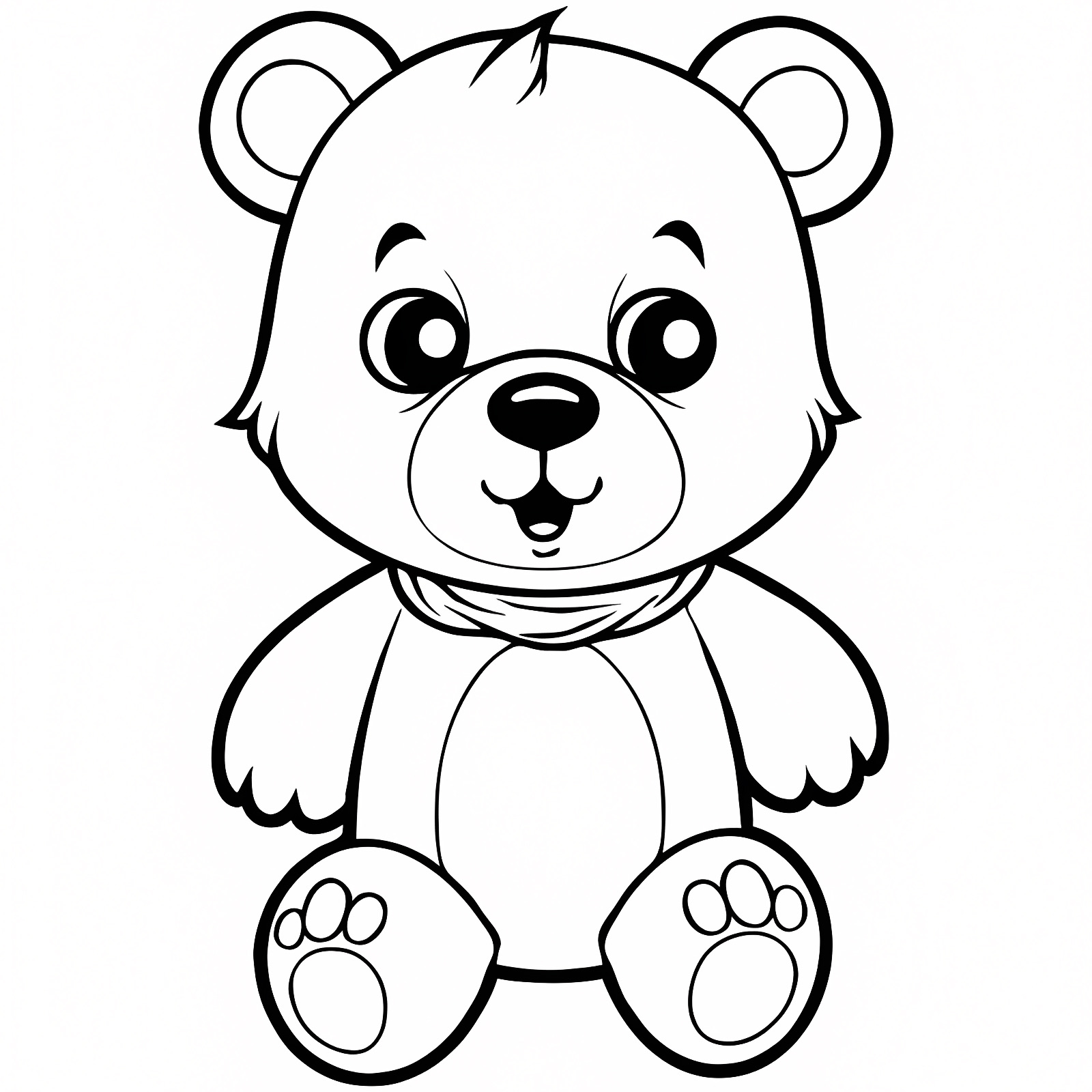 Ourson adorable — Coloriage à imprimer gratuit