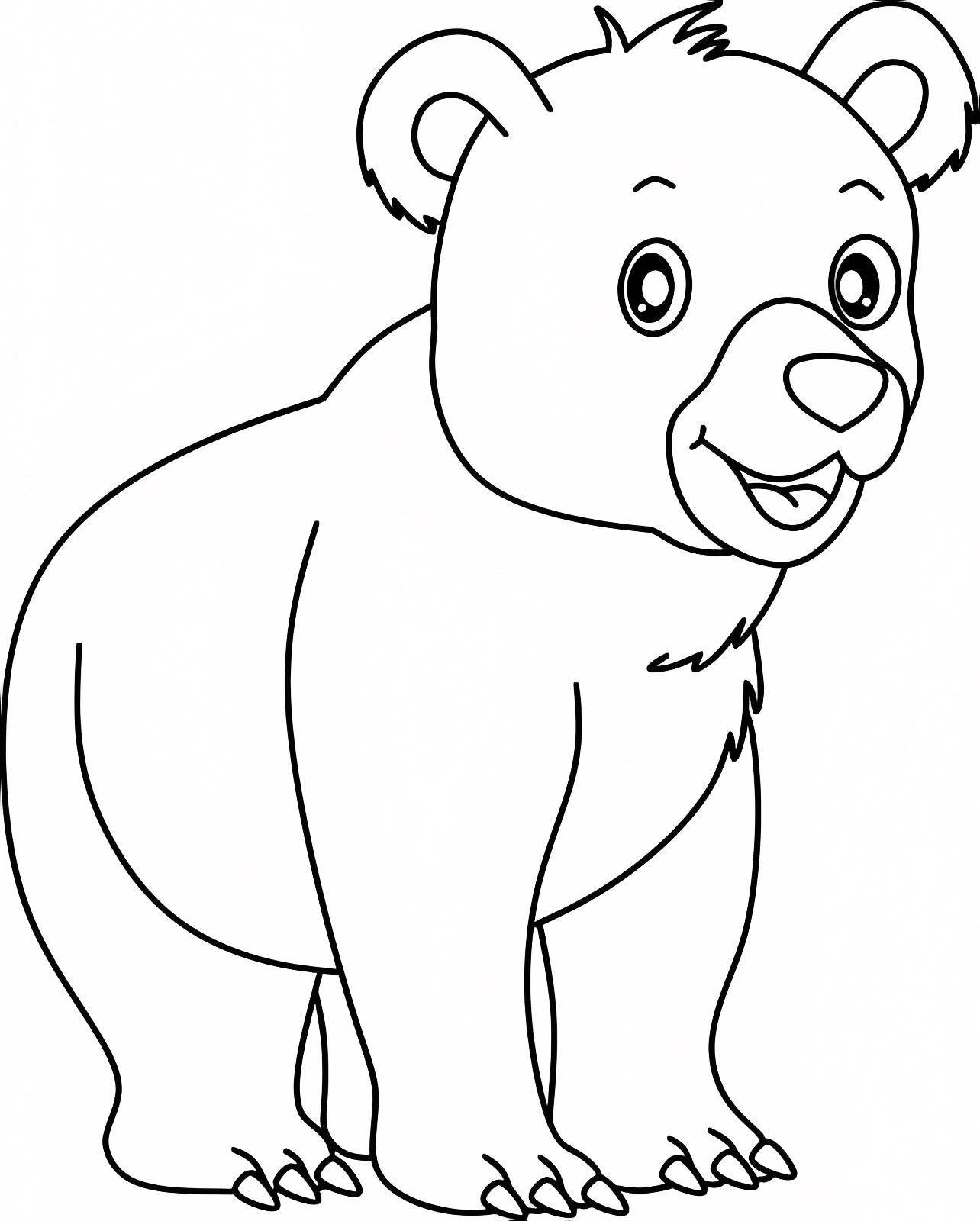 Nounours câlin — Coloriage à imprimer gratuit