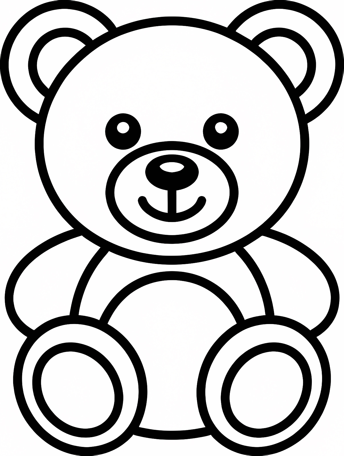 Petit ourson joueur — Coloriage à imprimer gratuit