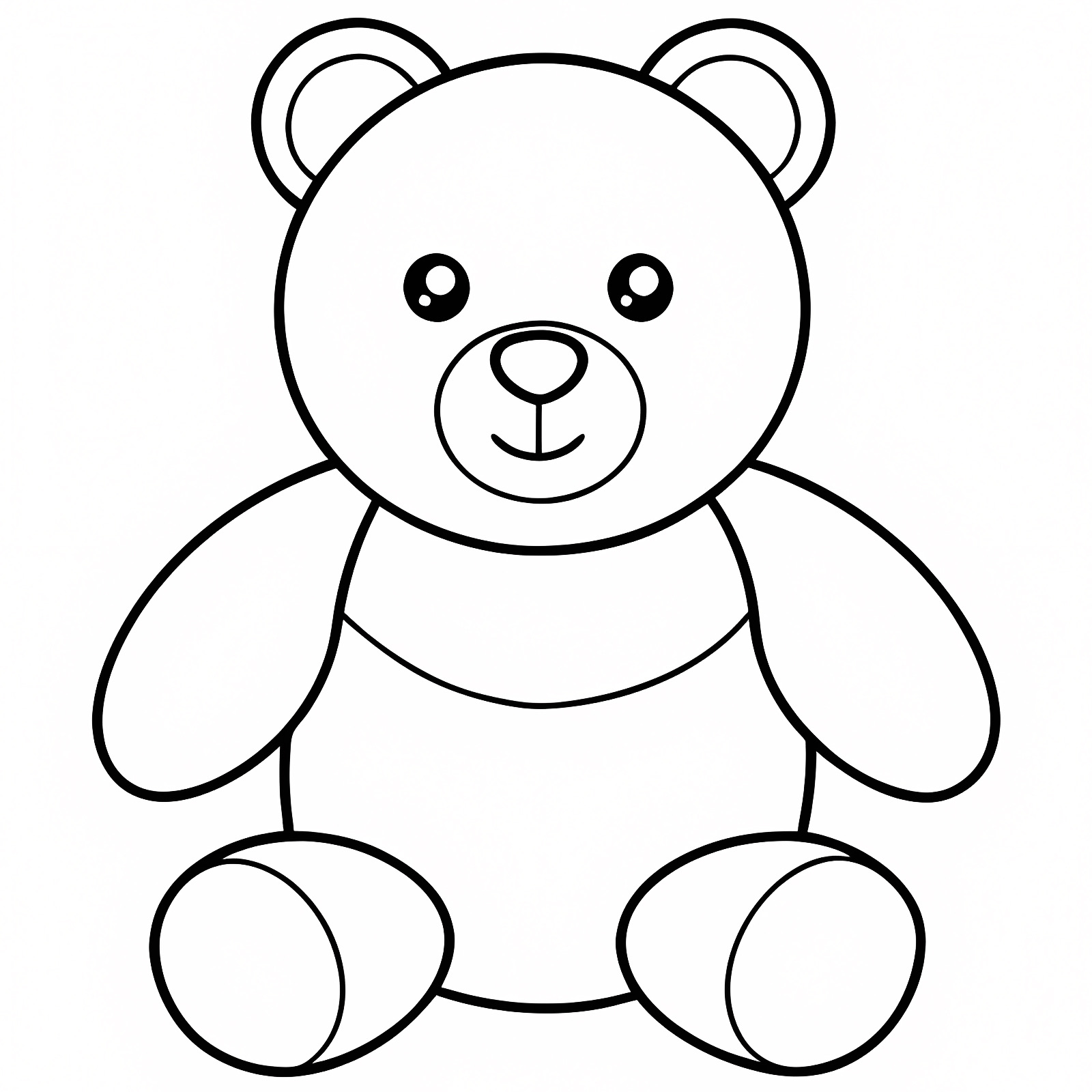 Ourson adorable — Coloriage à imprimer gratuit