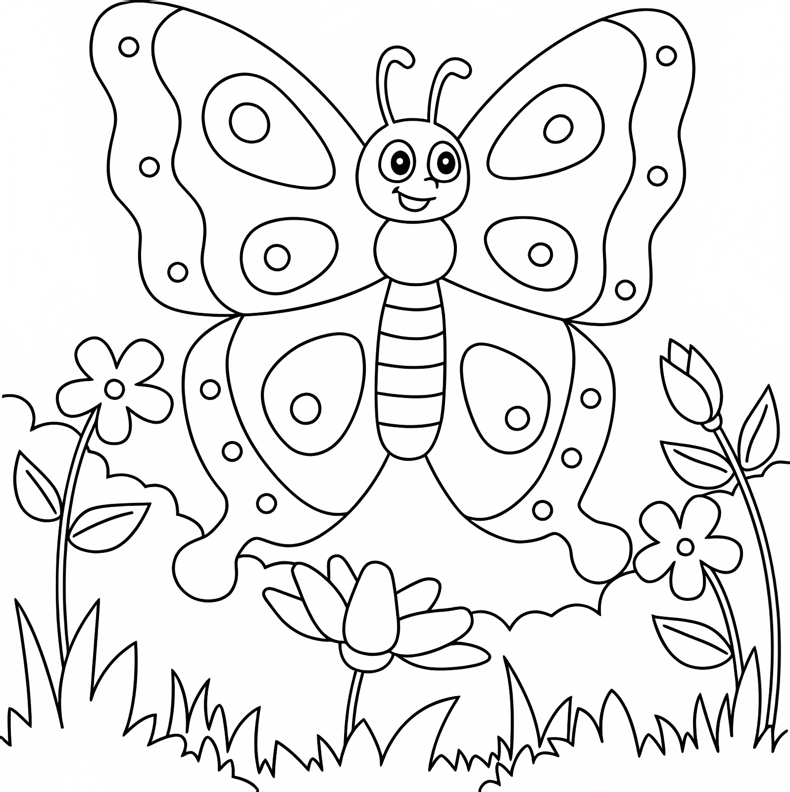 Papillon à colorier — Coloriage à imprimer gratuit