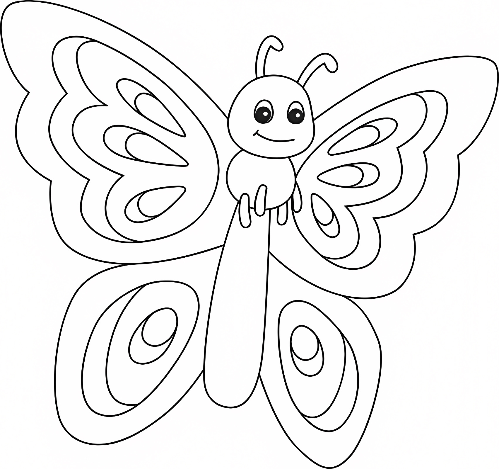 Papillon de printemps — Coloriage à imprimer gratuit