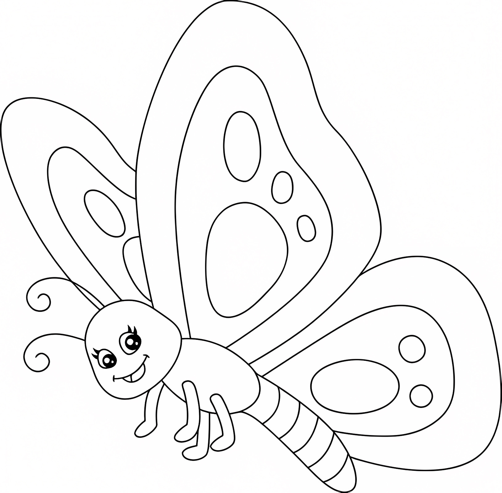 Papillon isolé simple — Coloriage à imprimer gratuit