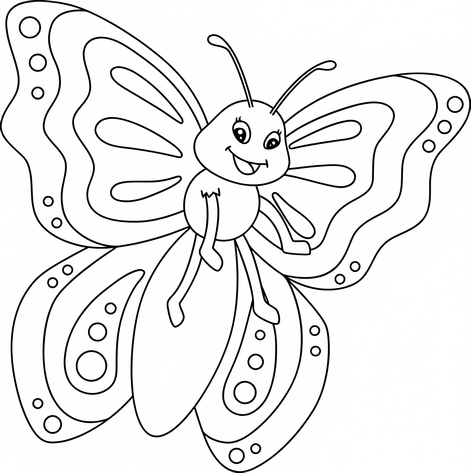 Papillon coloriage enfants — Coloriage à imprimer gratuit