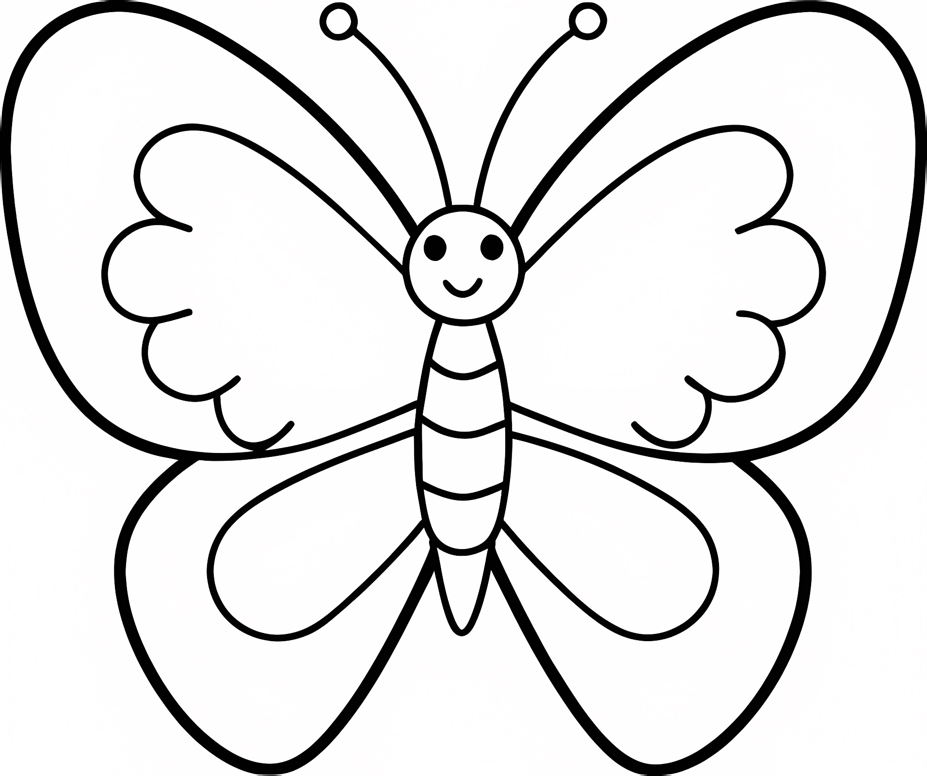 Papillon contour livre — Coloriage à imprimer gratuit