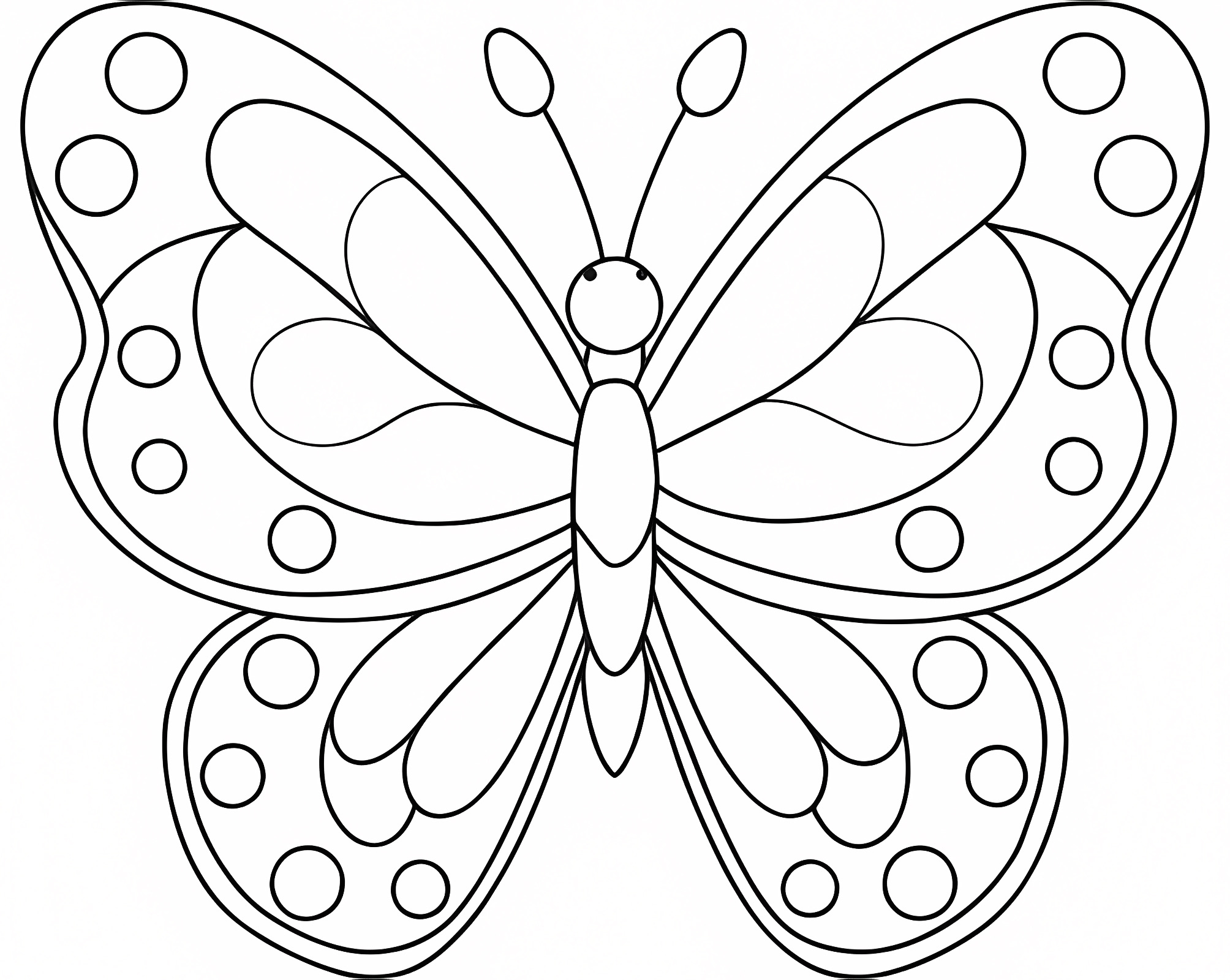 Papillon contour dessin — Coloriage à imprimer gratuit