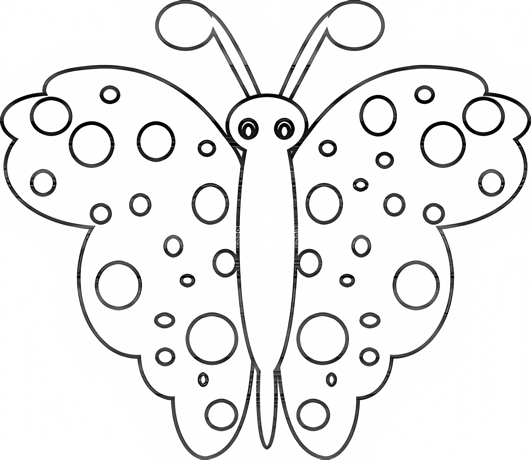 Papillon art linéaire — Coloriage à imprimer gratuit