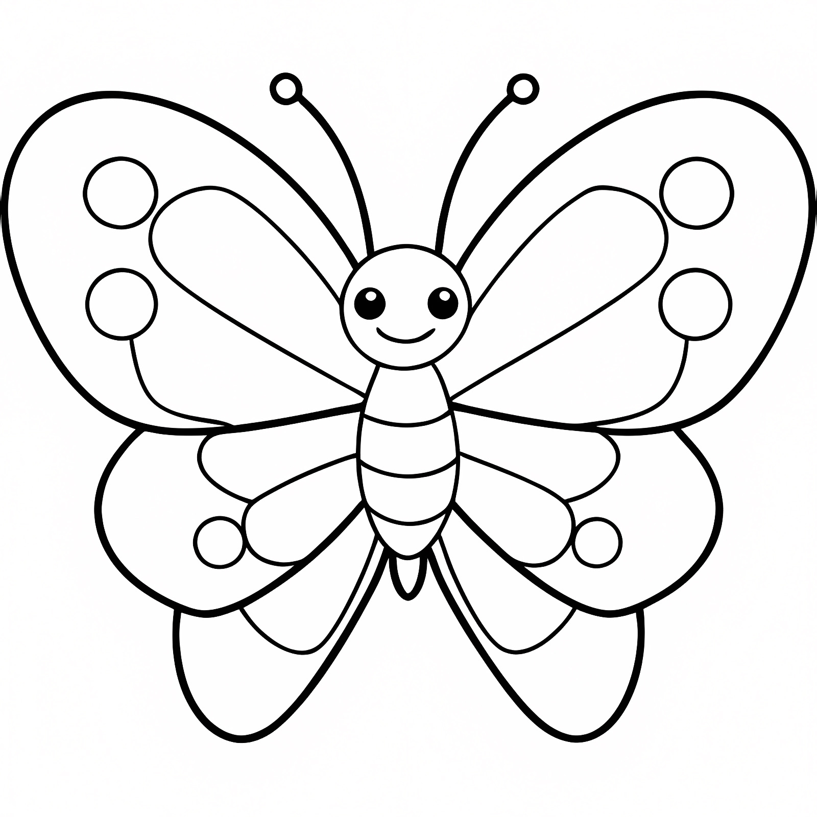 Papillon mignon contour — Coloriage à imprimer gratuit