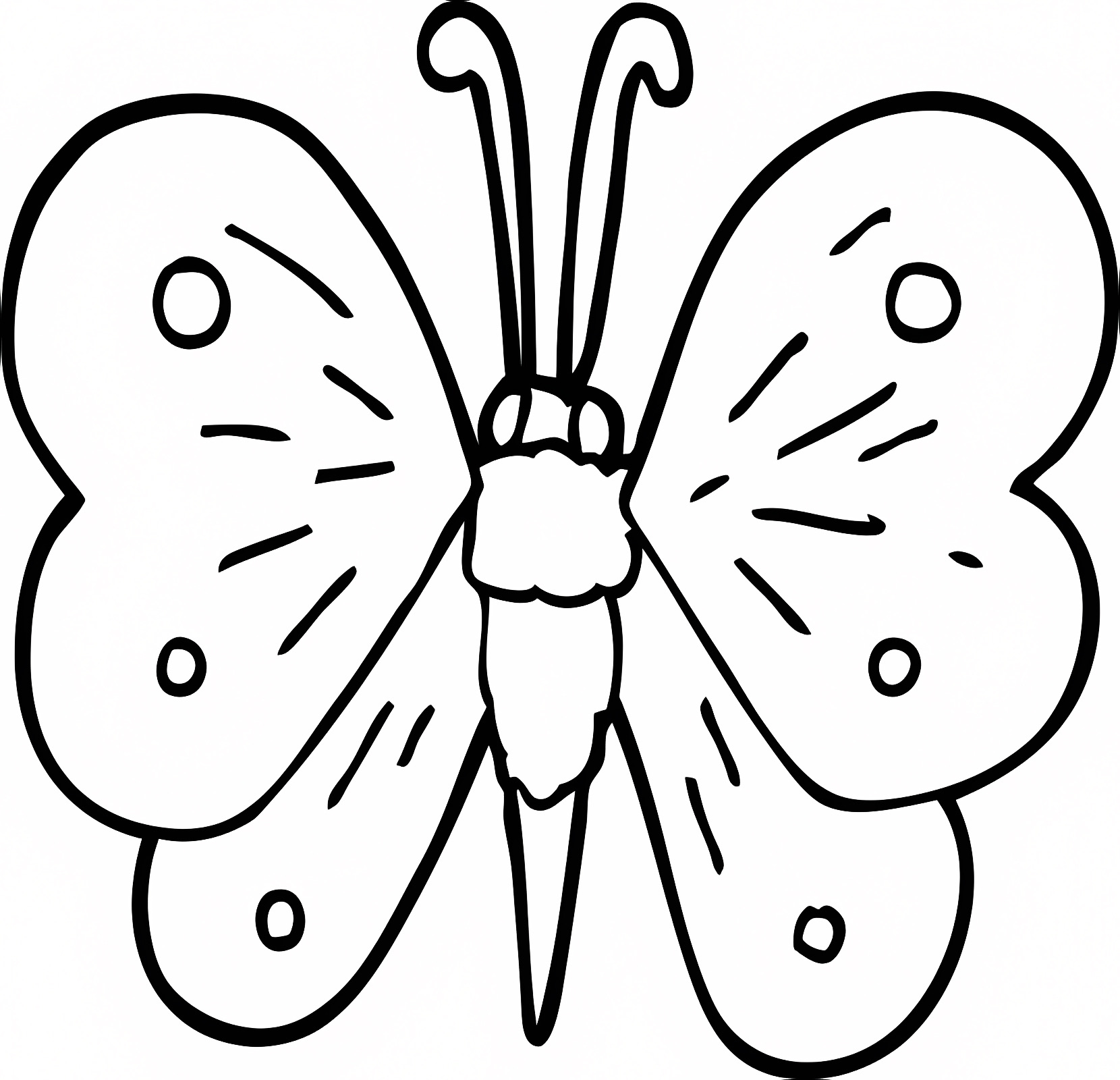 Papillon dessin au trait — Coloriage à imprimer gratuit